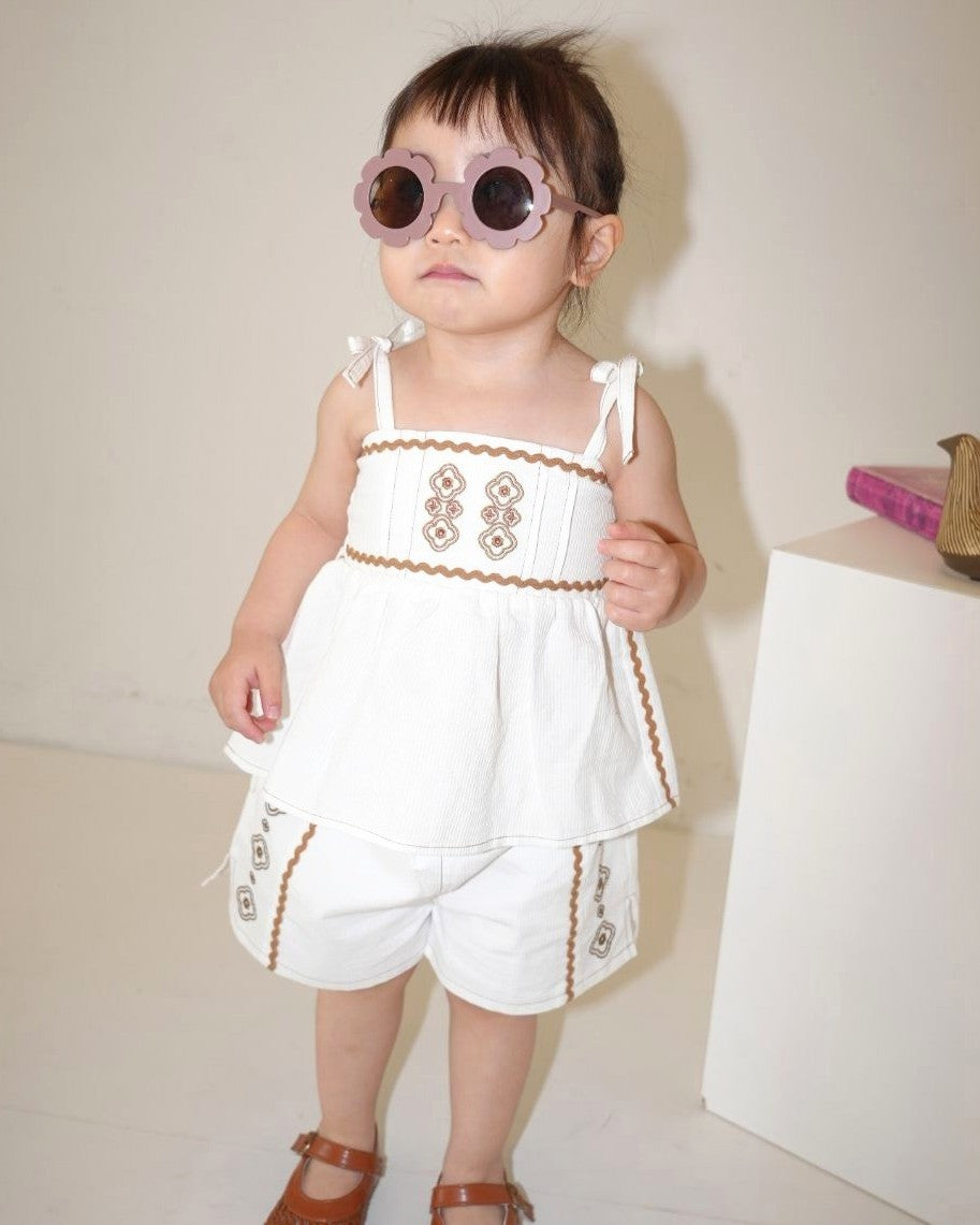 Arabian Vintage Tile Embroidered Short Pants【110274】