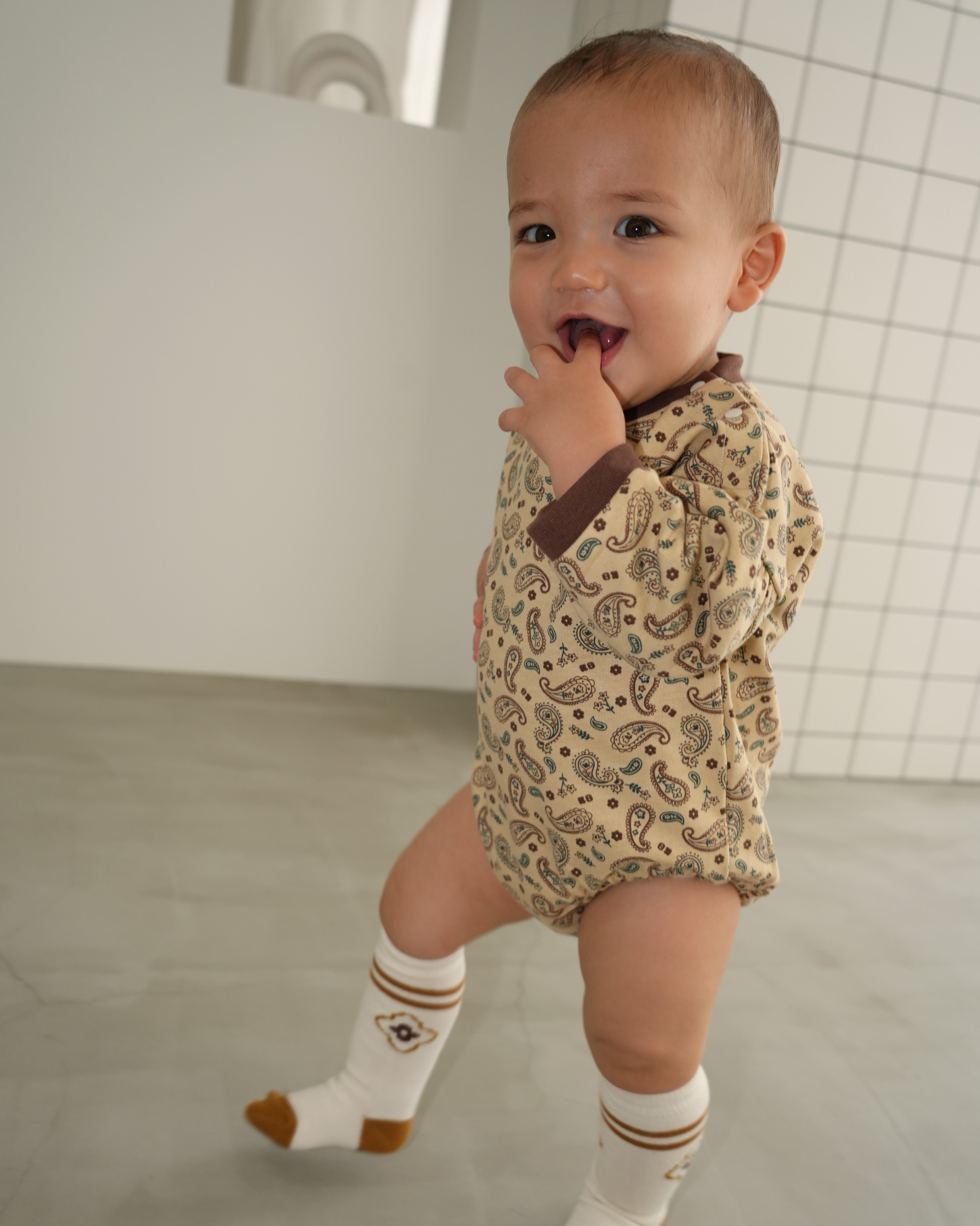 Floral Paisley Romper【110340】