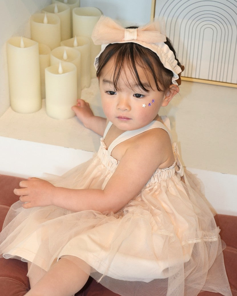 Sheer Tulle Ribbon Hairband【110282】 (Pink)