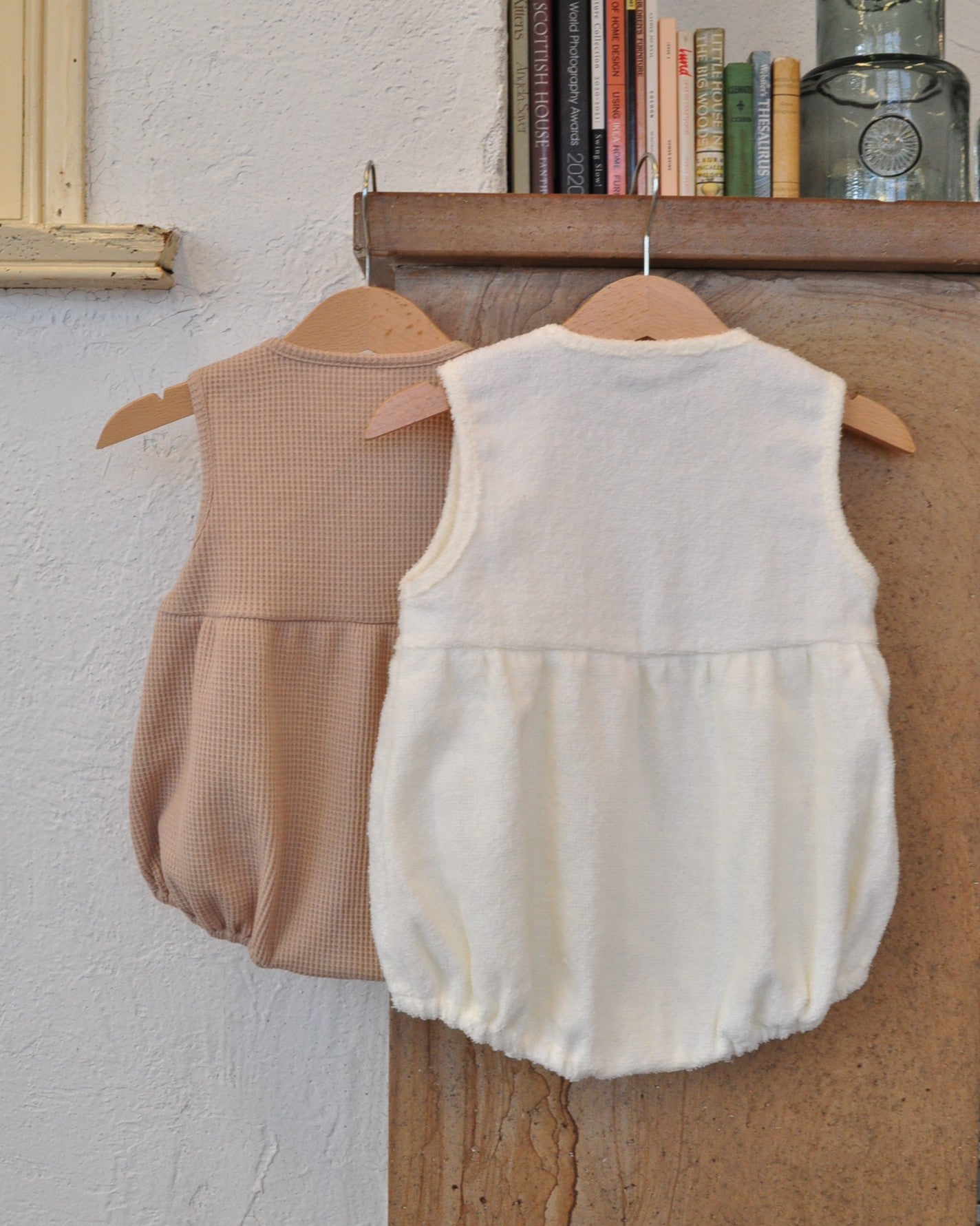 くまさんワッフルサロペット【150006】（brown）