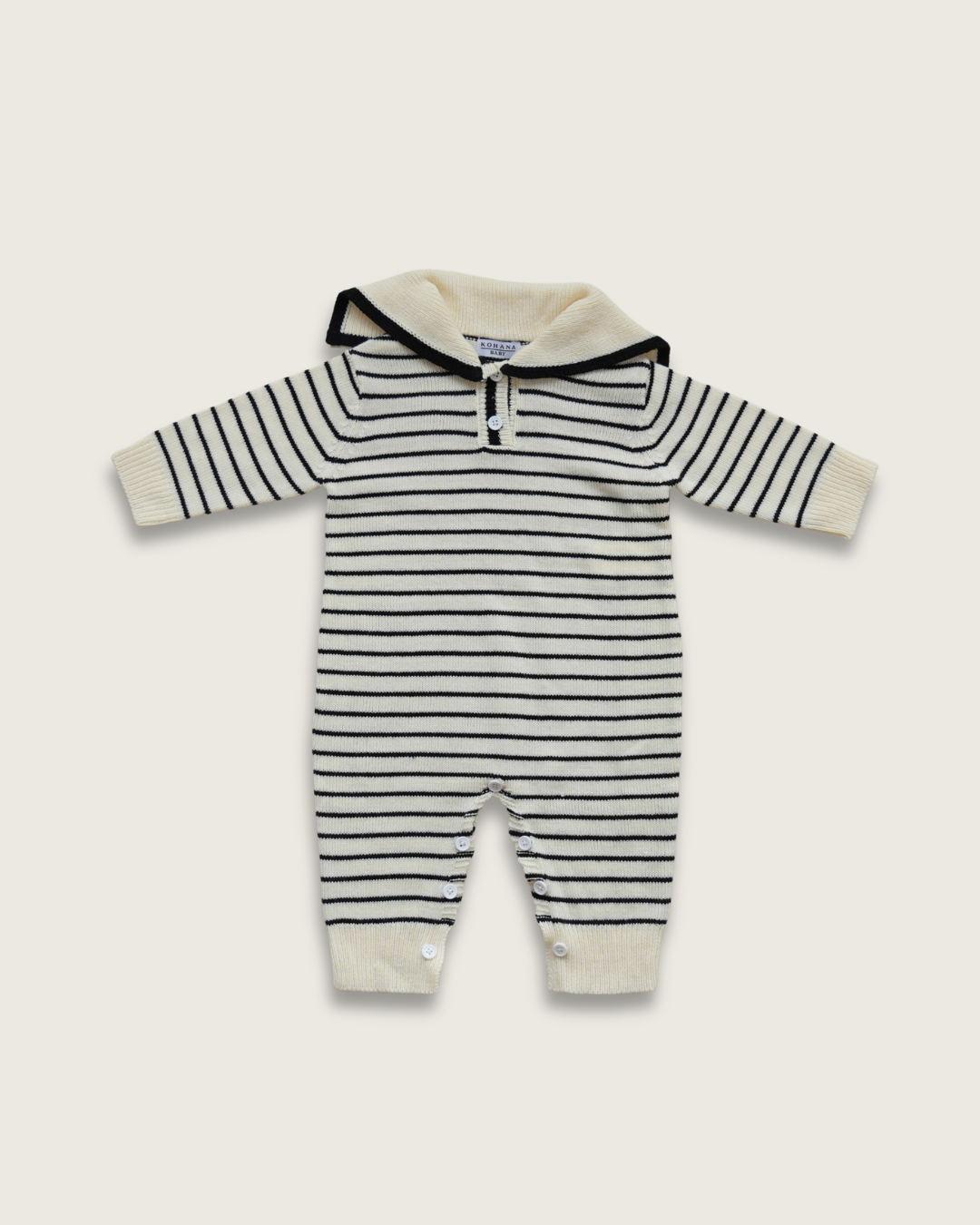 Sailor Collar Knit Cover All(border)