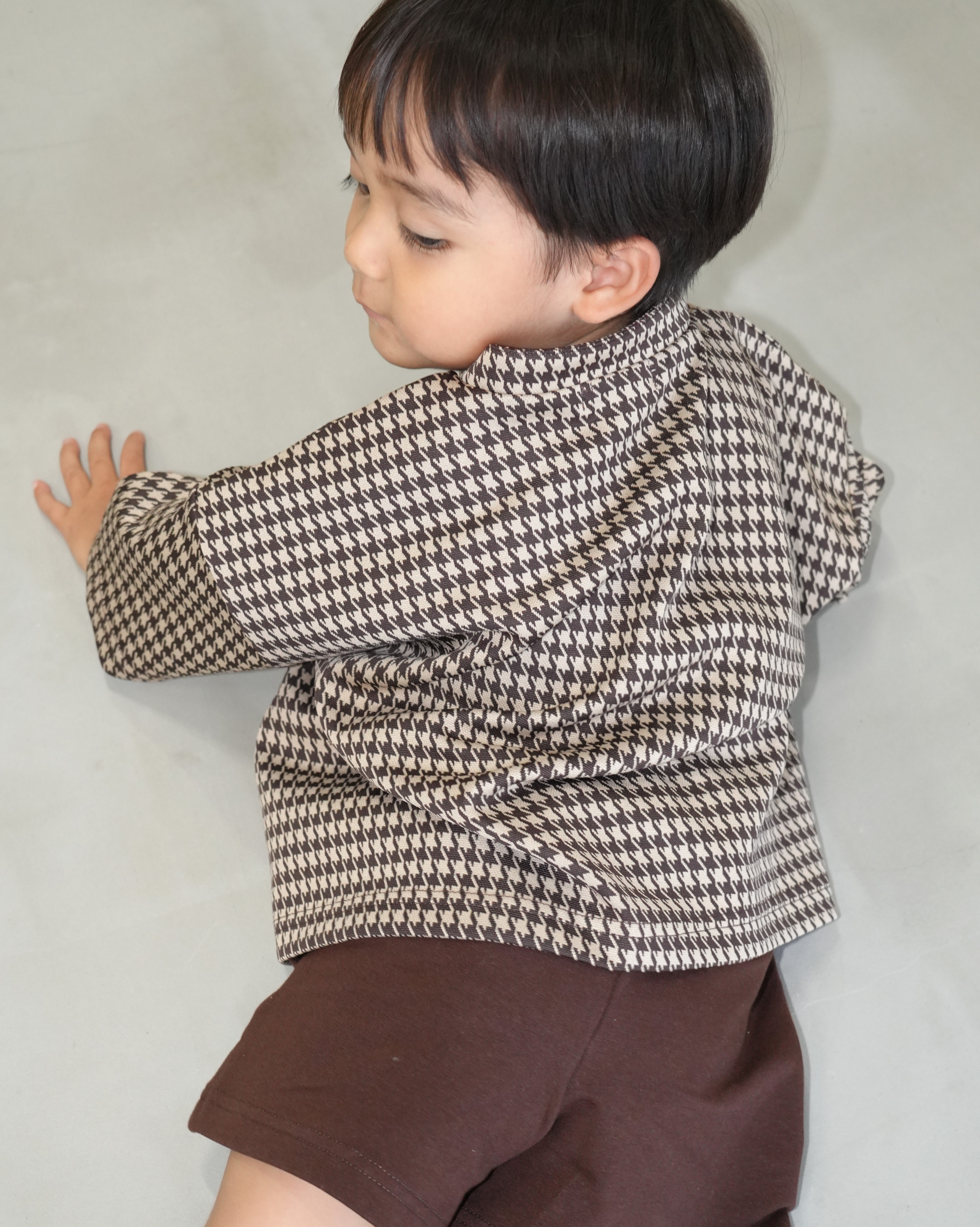 Houndstooth Sweatshirt Set-UP【110421】