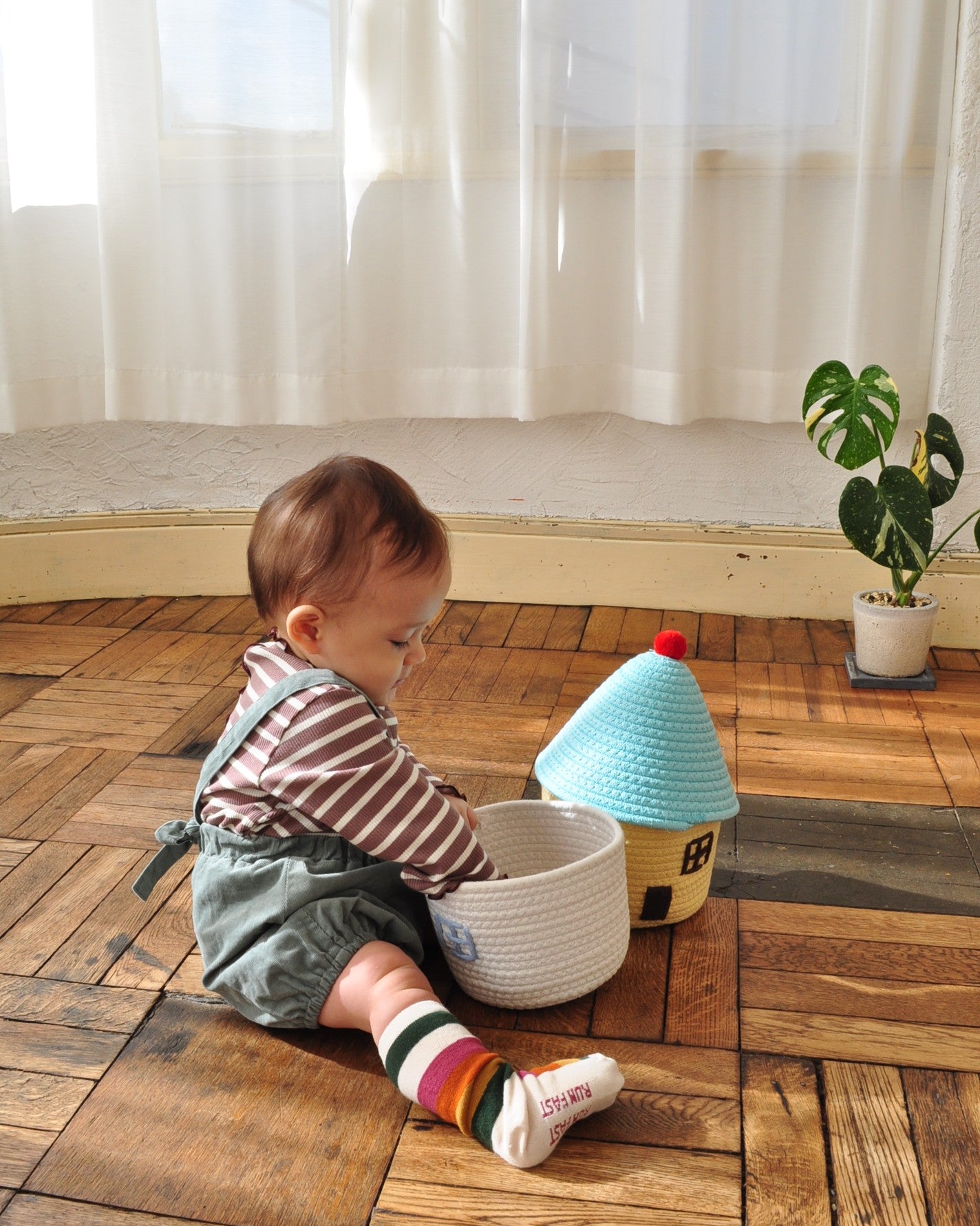 ボーダートップス【110205】(brown)