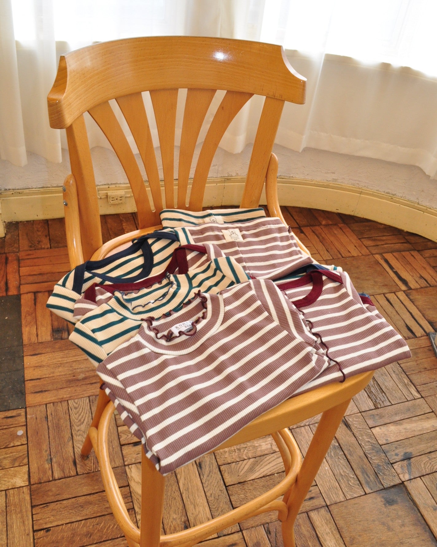 ボーダートップス【110205】(brown)