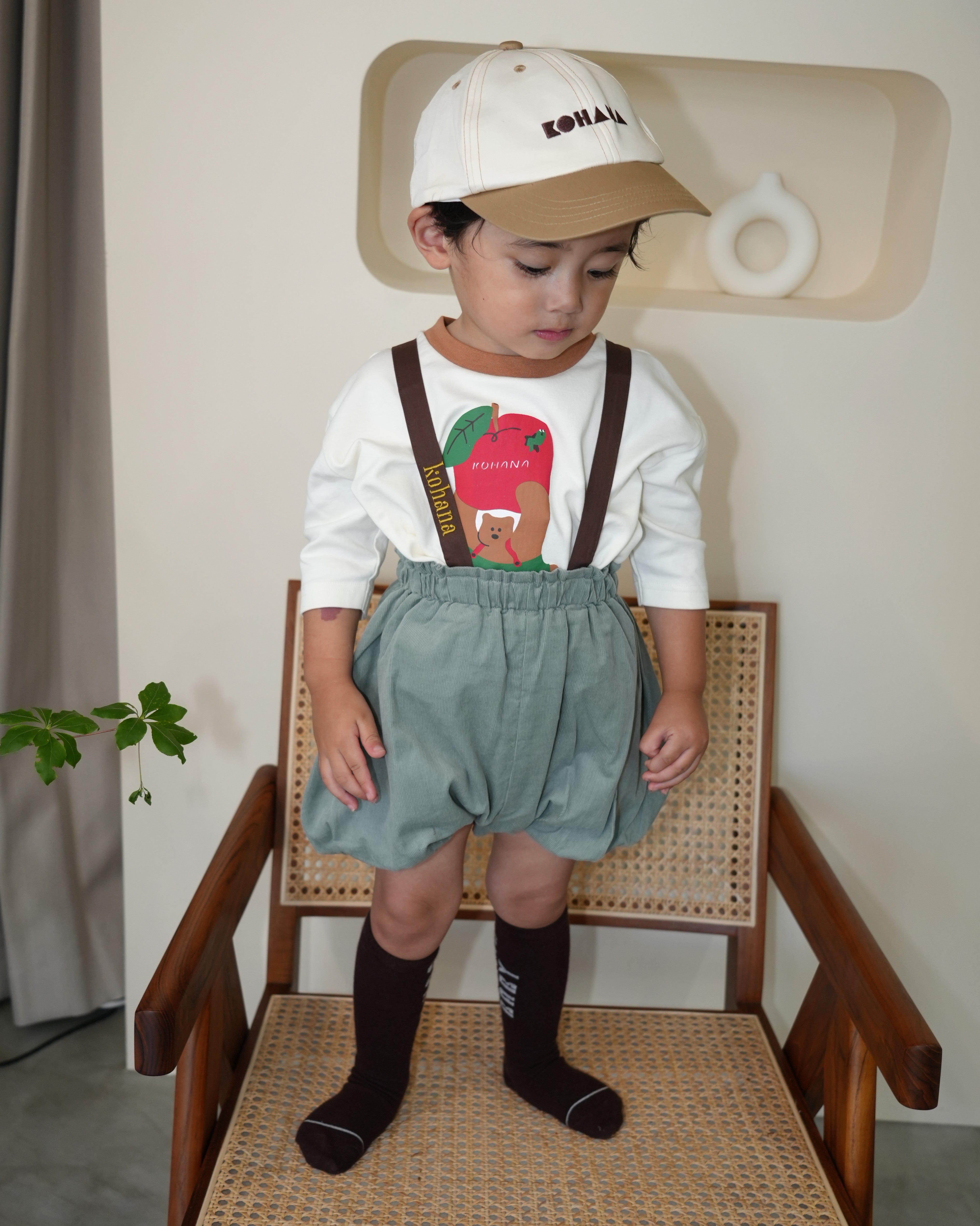 Shirt Cord Balloon Salopette【110414】 (green)
