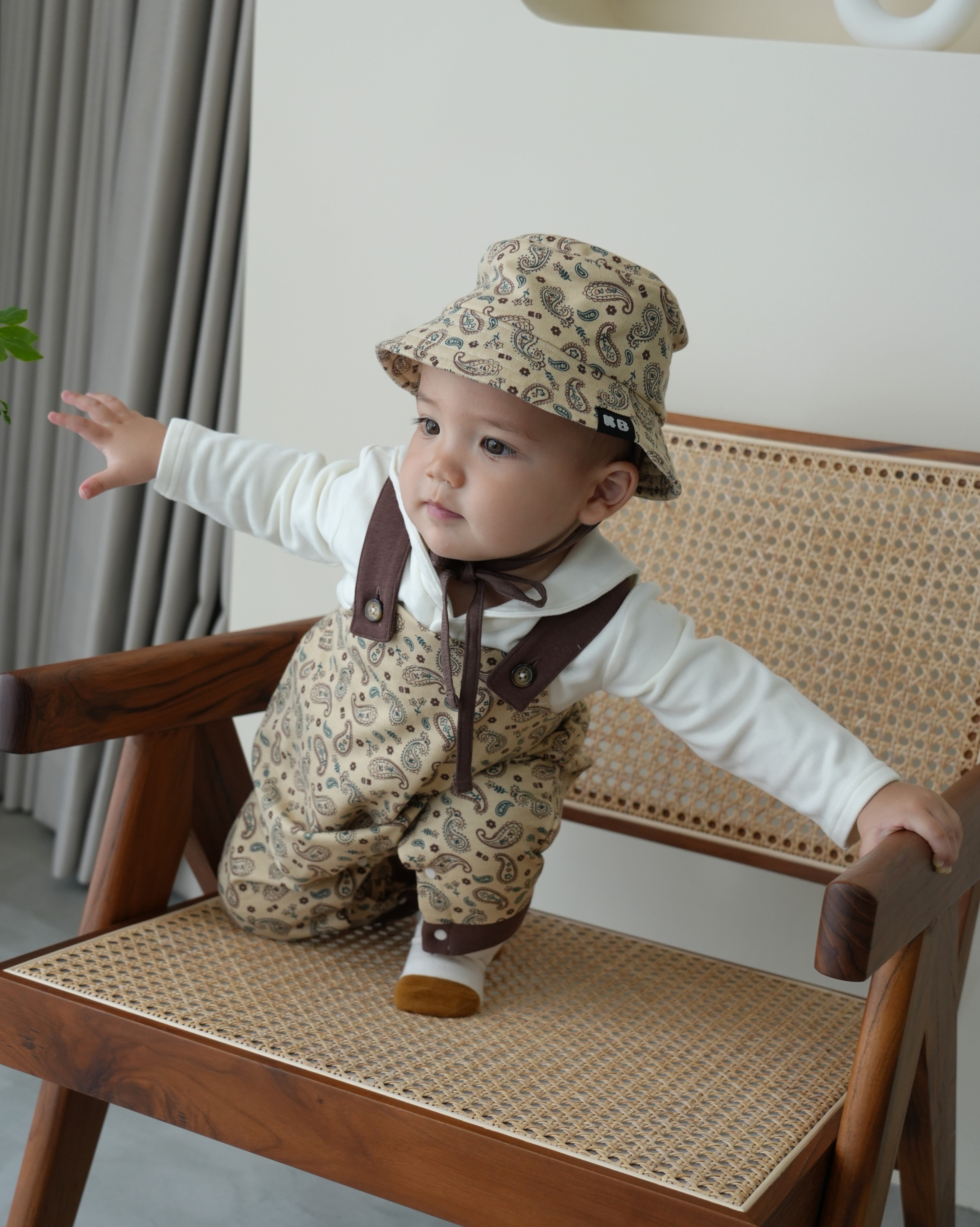 Floral Paisley Overalls【110341】