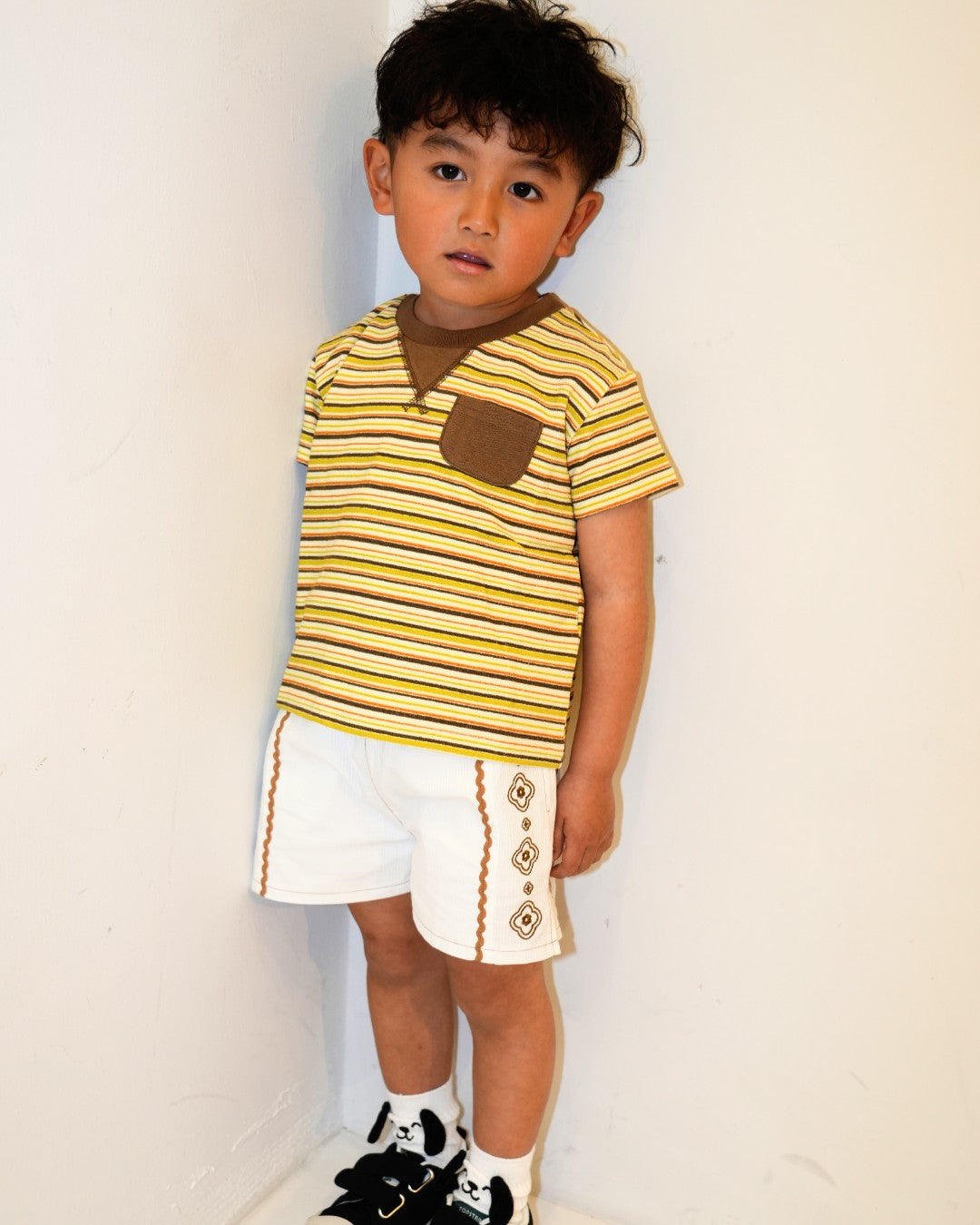 Multi Stripe Design T-Shirt【110258】 (Border)