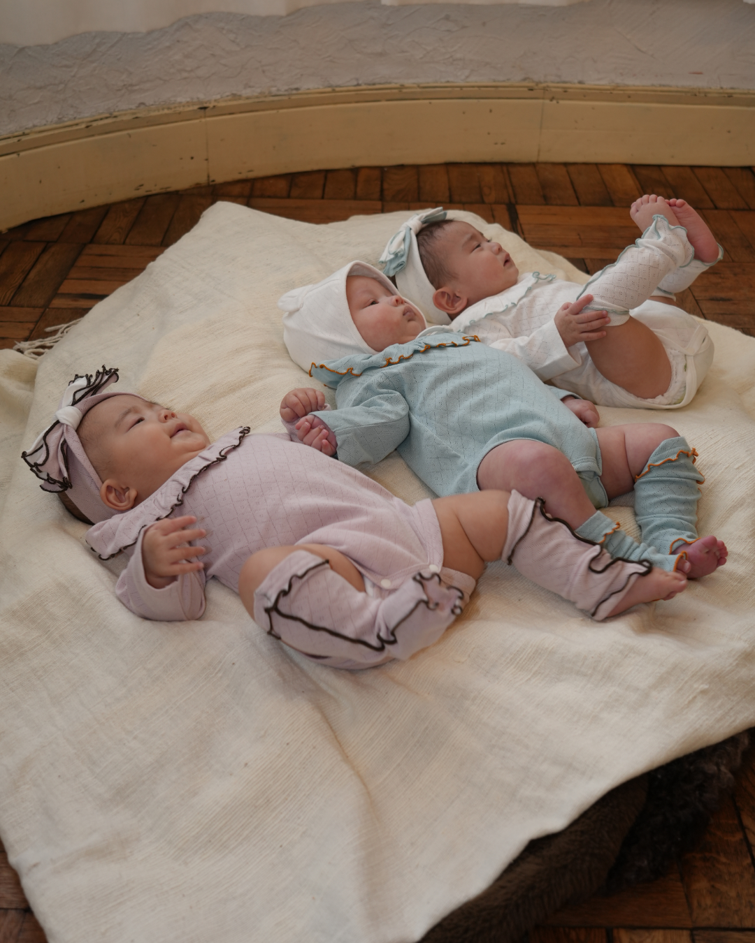 Eyelet Rib Leg Warmers【110216】 (green)