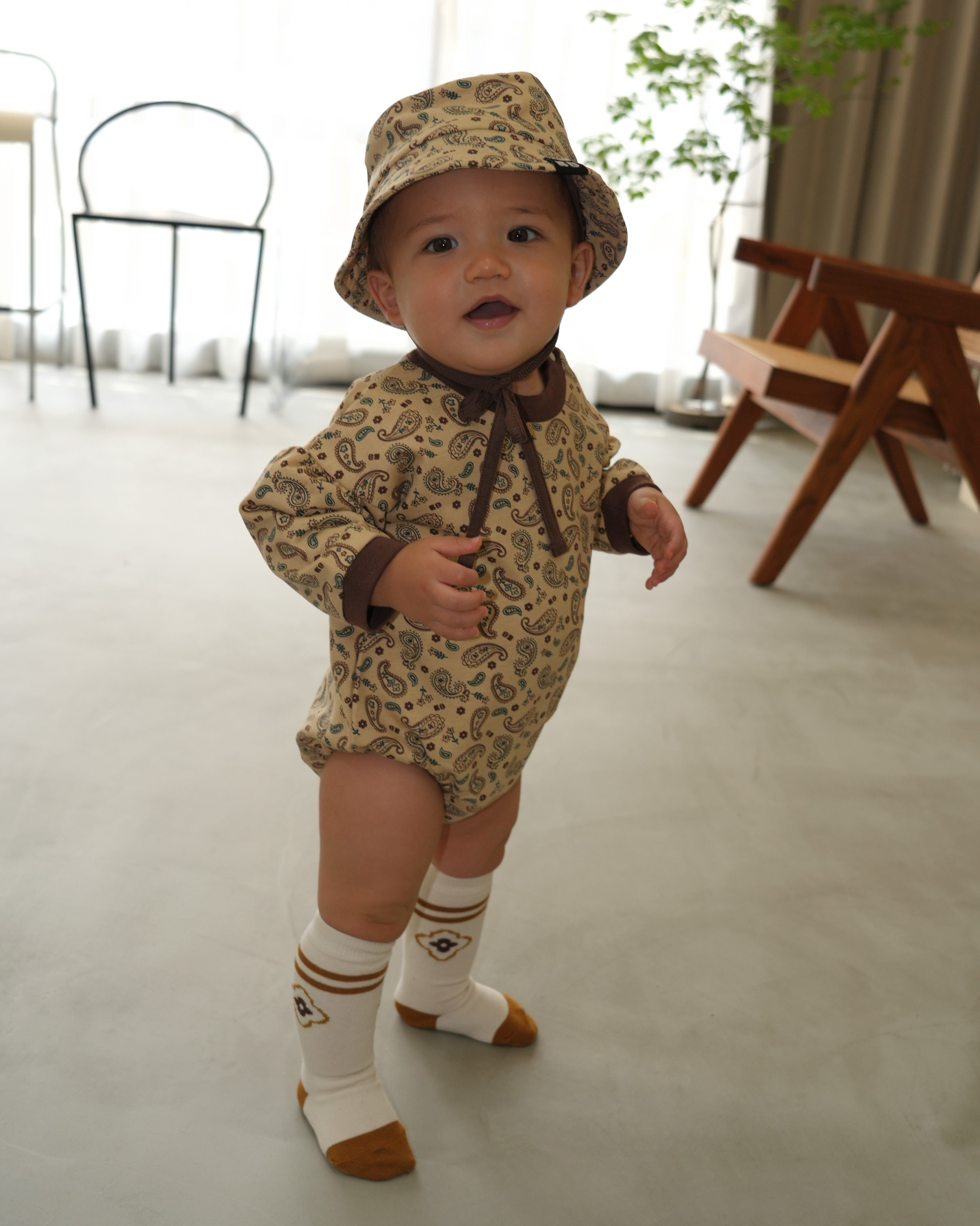 Floral Paisley Romper【110340】