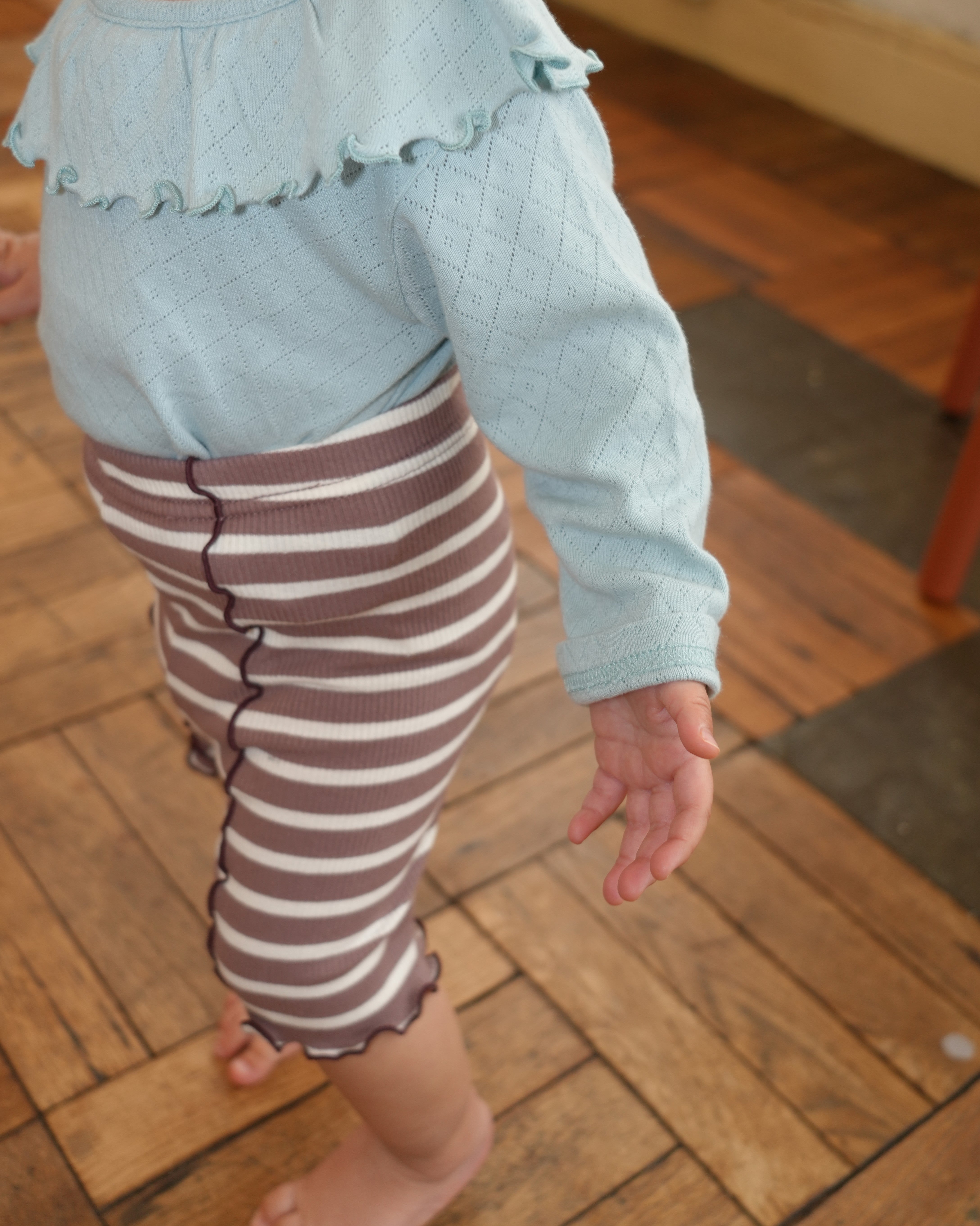 ボーダーレギンス【110203】(brown)