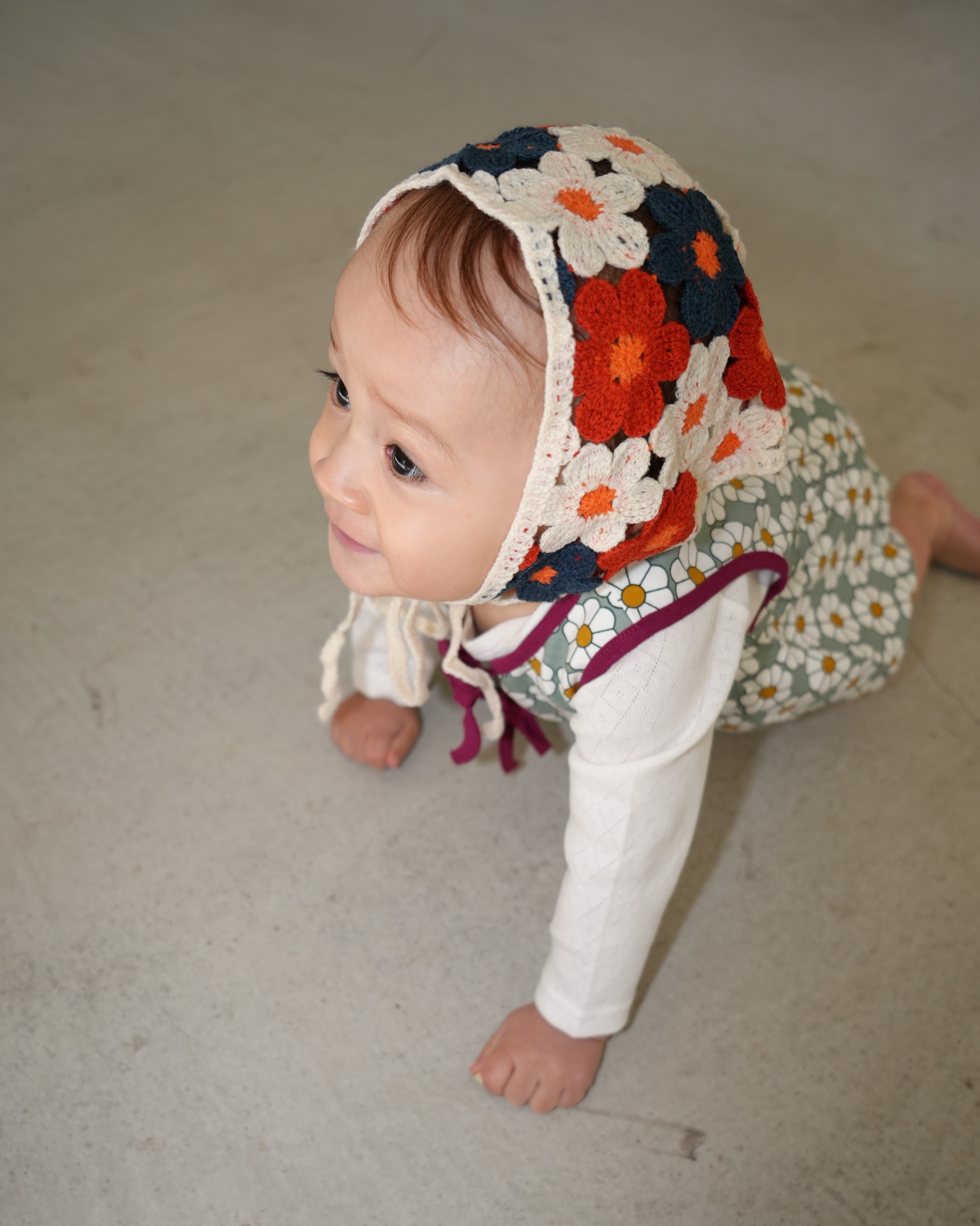 Retro Daisy Pattern Bloomer Salopette【110118】（GREEN）