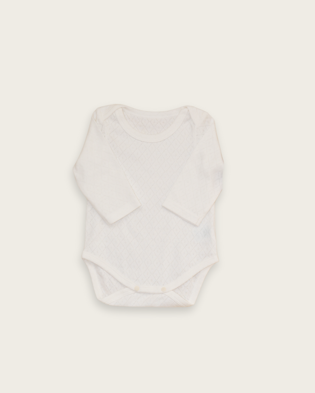 One Color Eyelet Fraise Rompers【110025】（white）