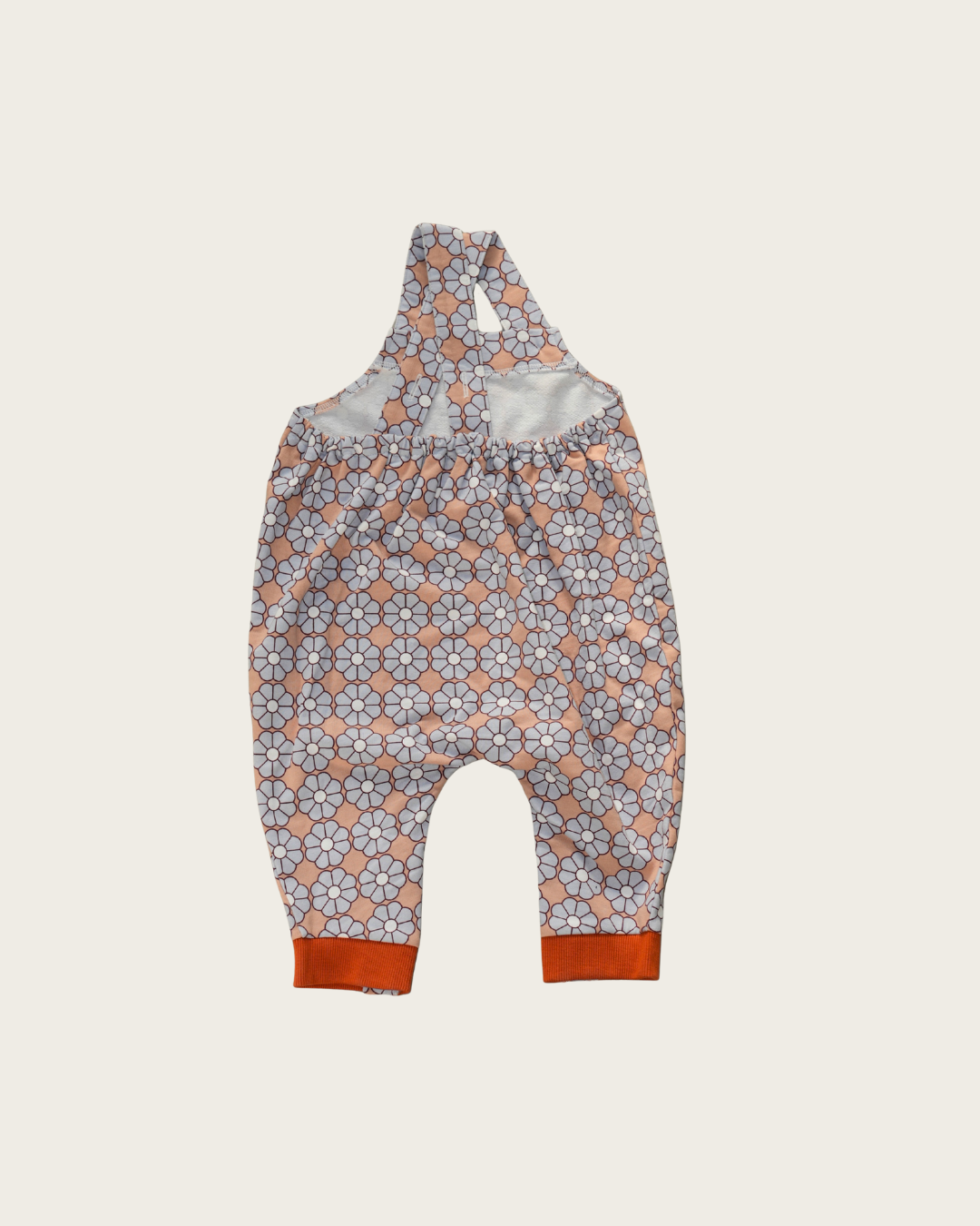 Retro Daisy Pattern Salopette【110117】（BROWN）