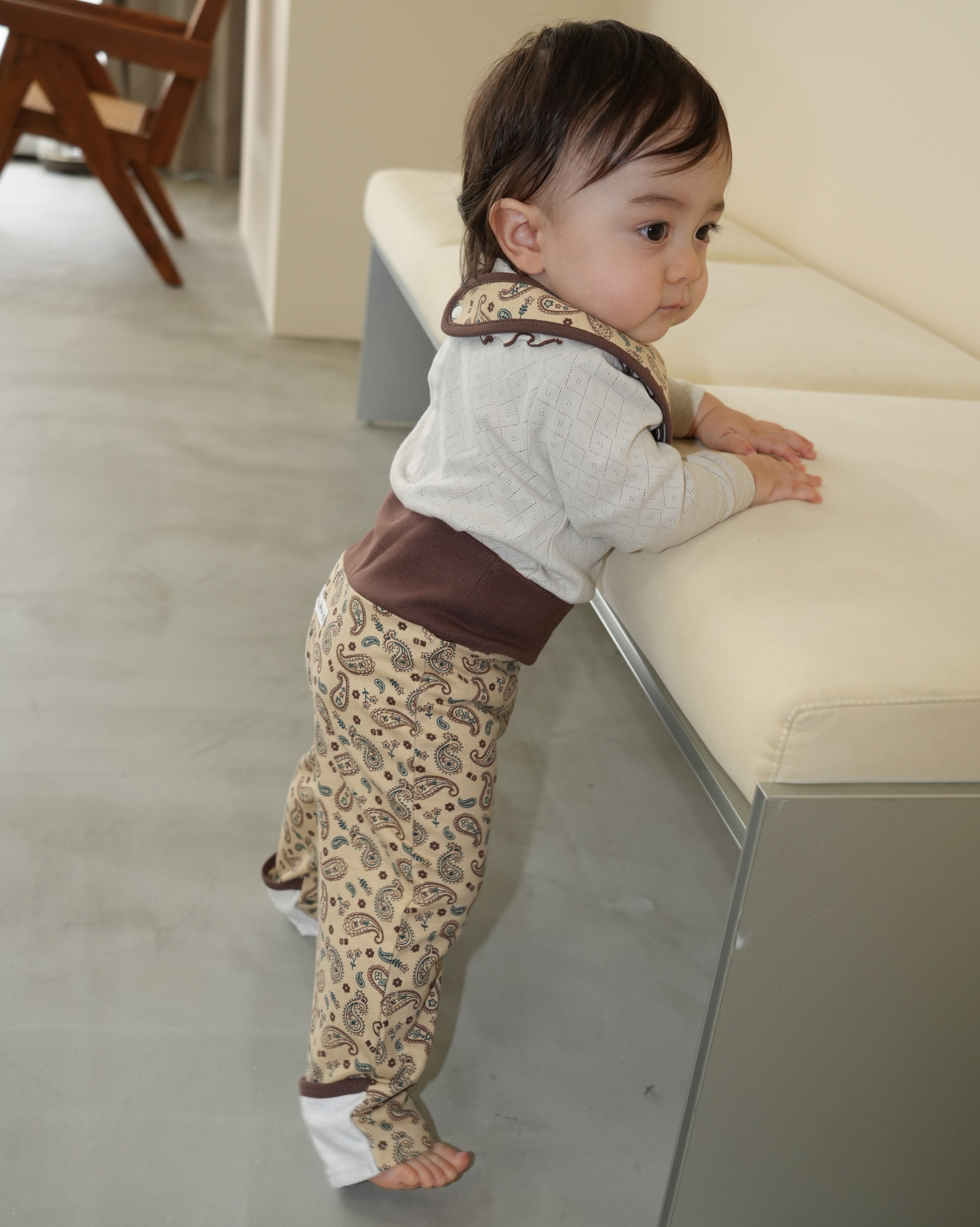 Floral Paisley Belly Band Tights【110336】