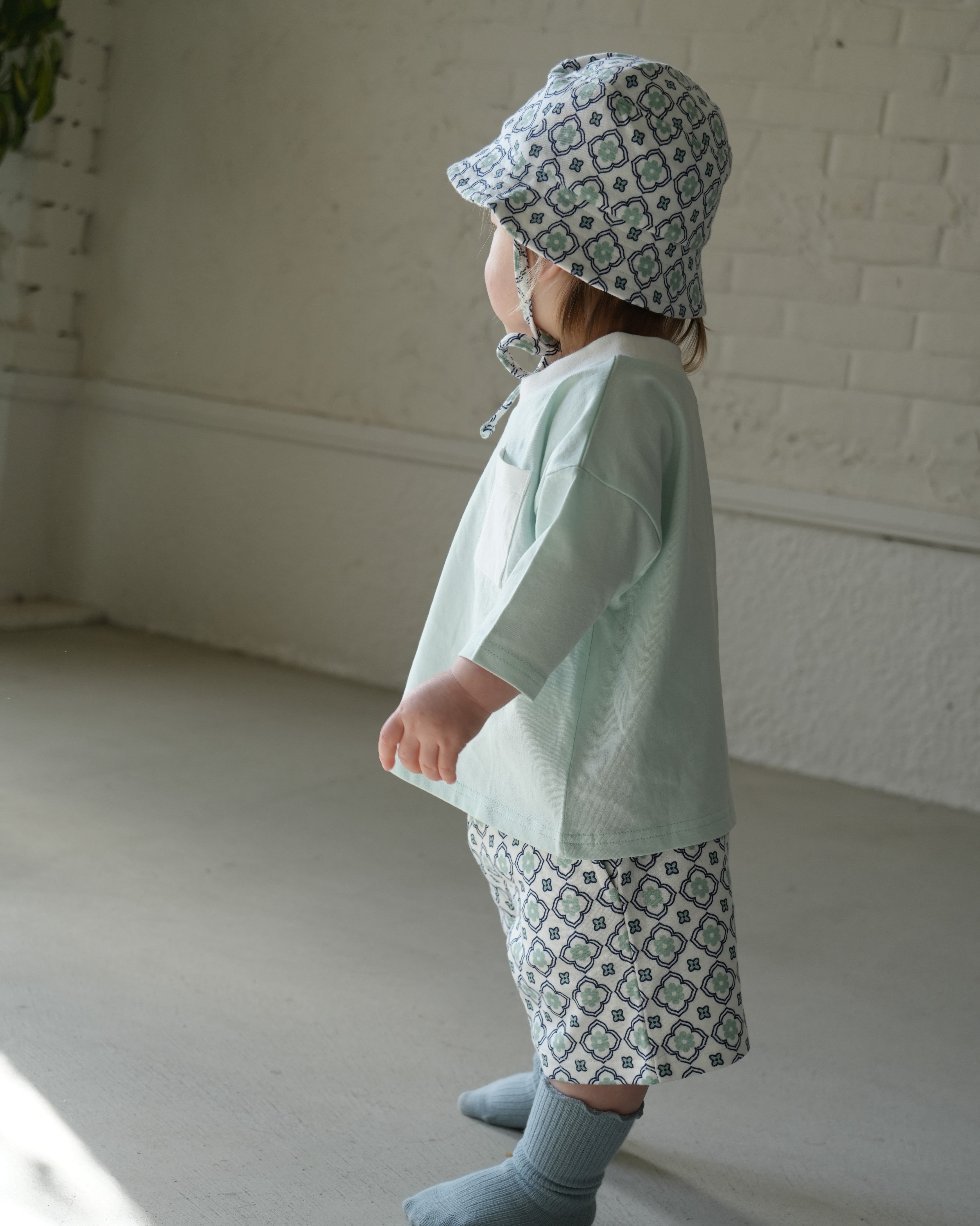 Vintage Tile Pattern Bucket Hat【110115】