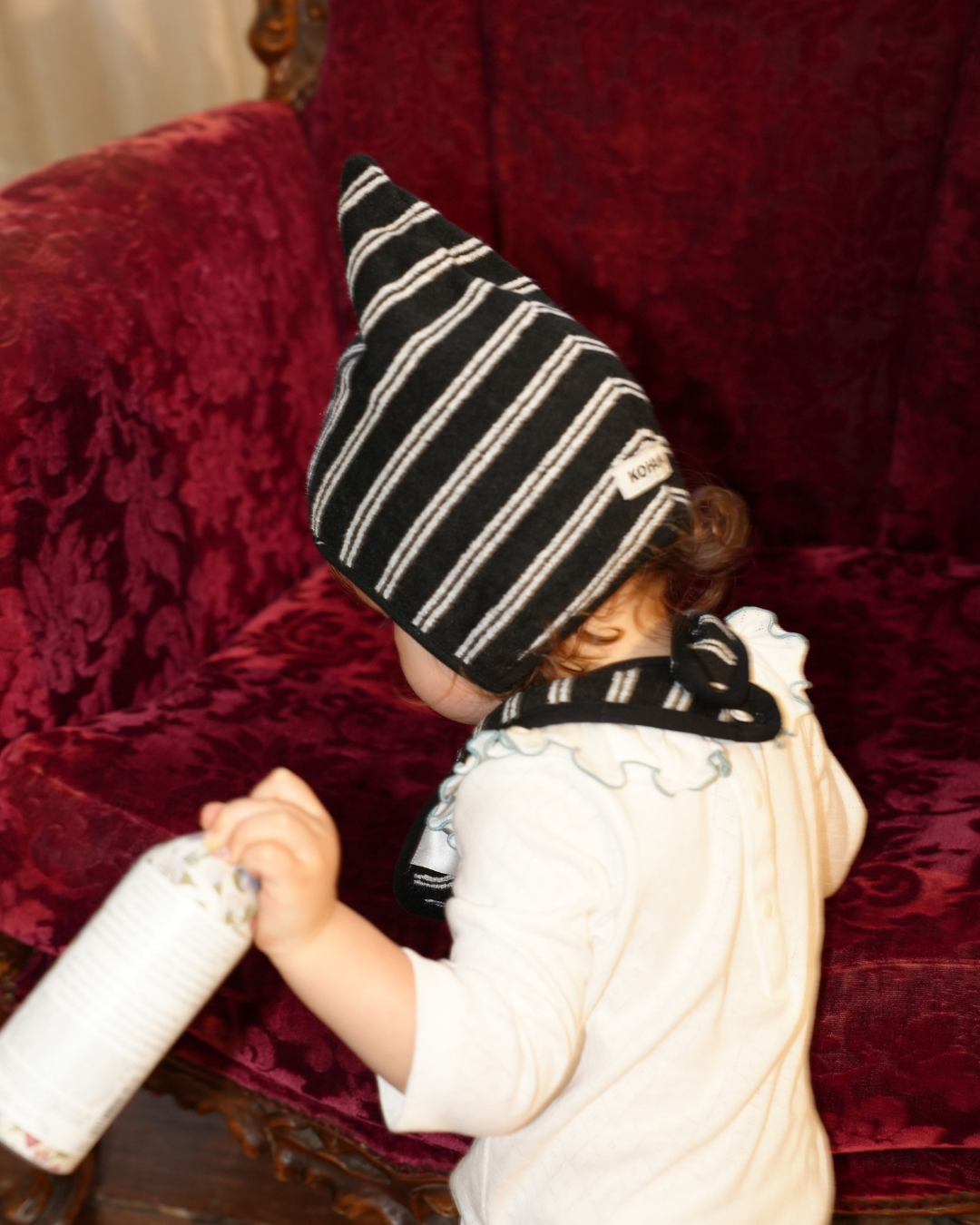 Daily soft border pile bonnet【110641】