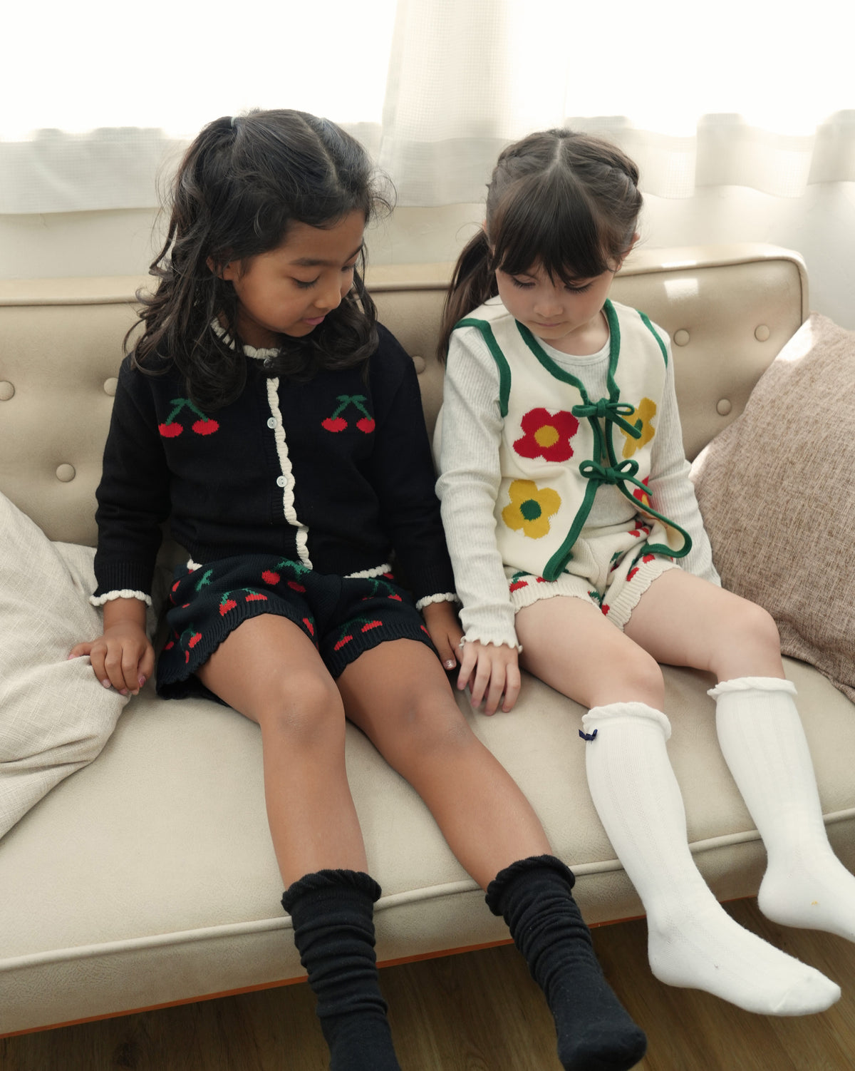 Flower Ribbon Knit Vest【110362】