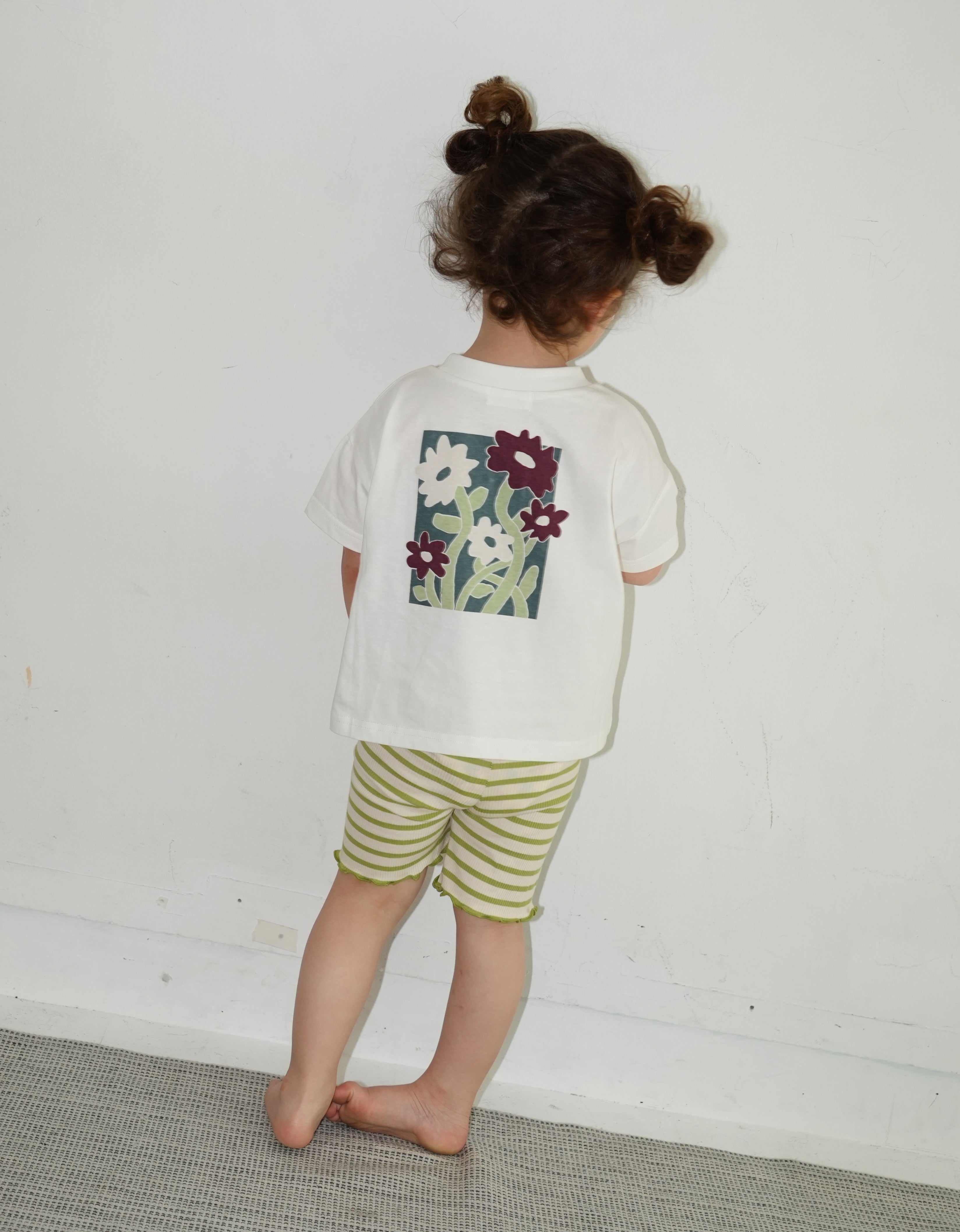 Floral Design Short Sleeve T-Shirt【150026】(子ども用)