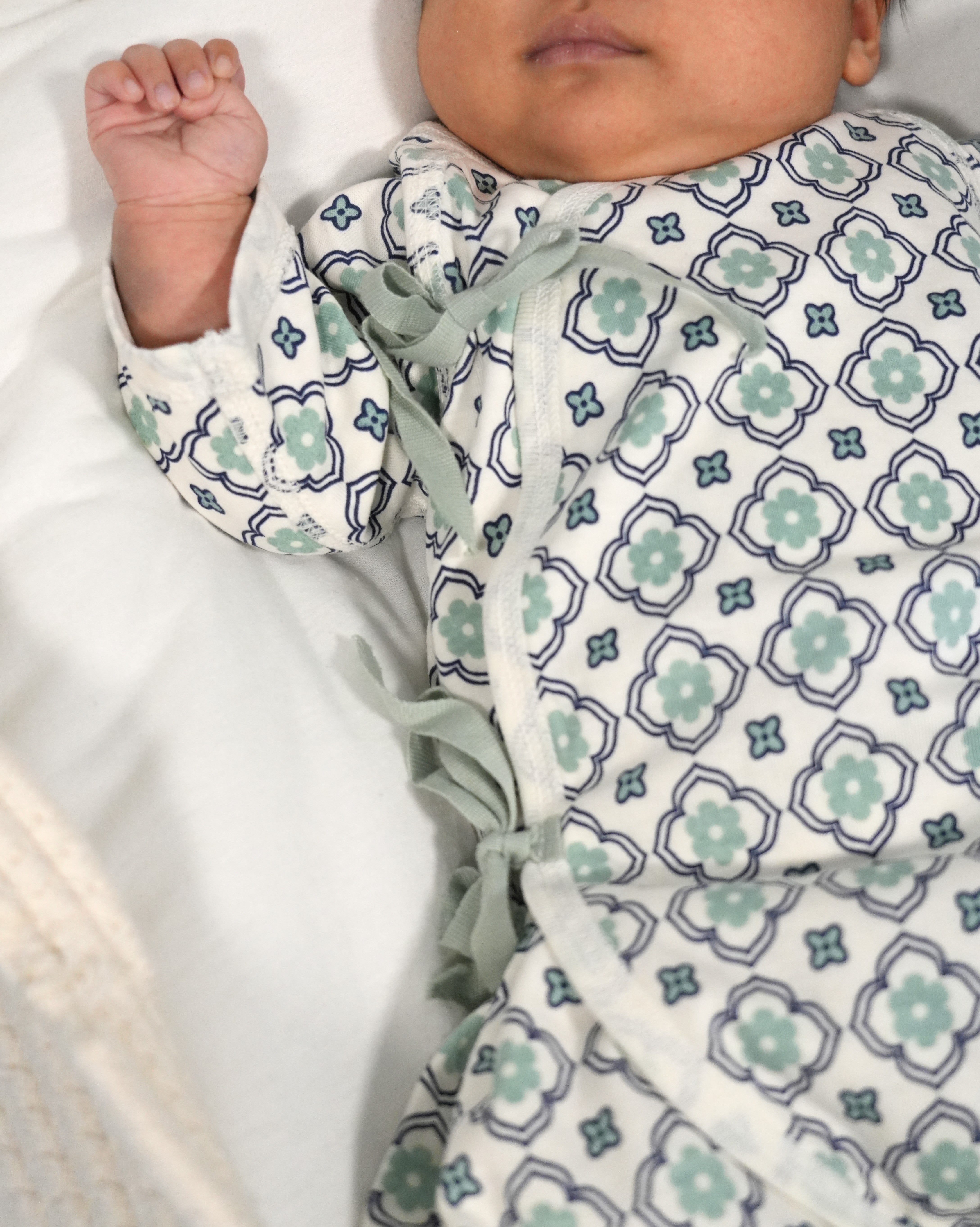 Vintage Tile Print Kimono Bodysuit Set 【110224】 (50-60)