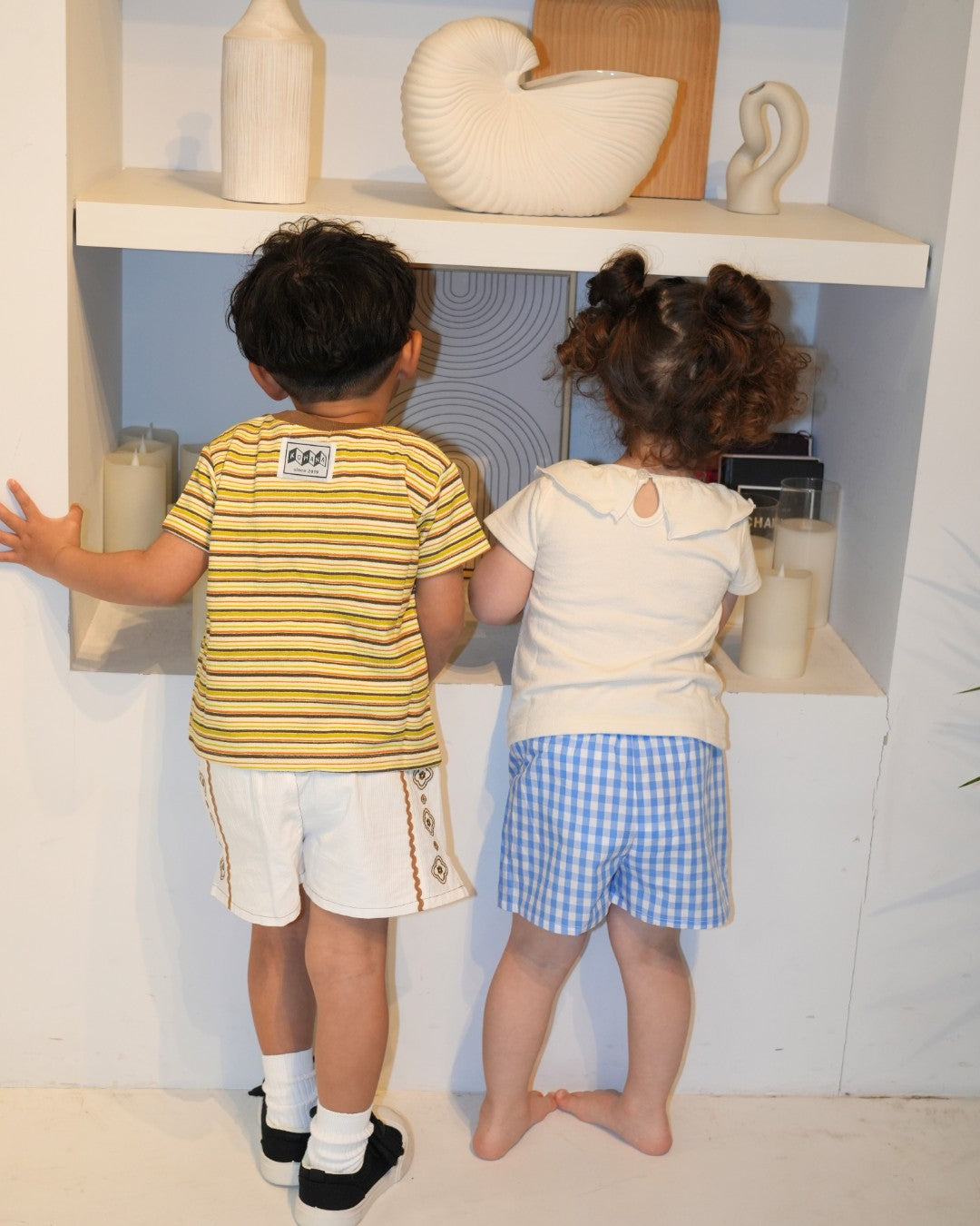 Multi Stripe Design T-Shirt【110258】 (Border)