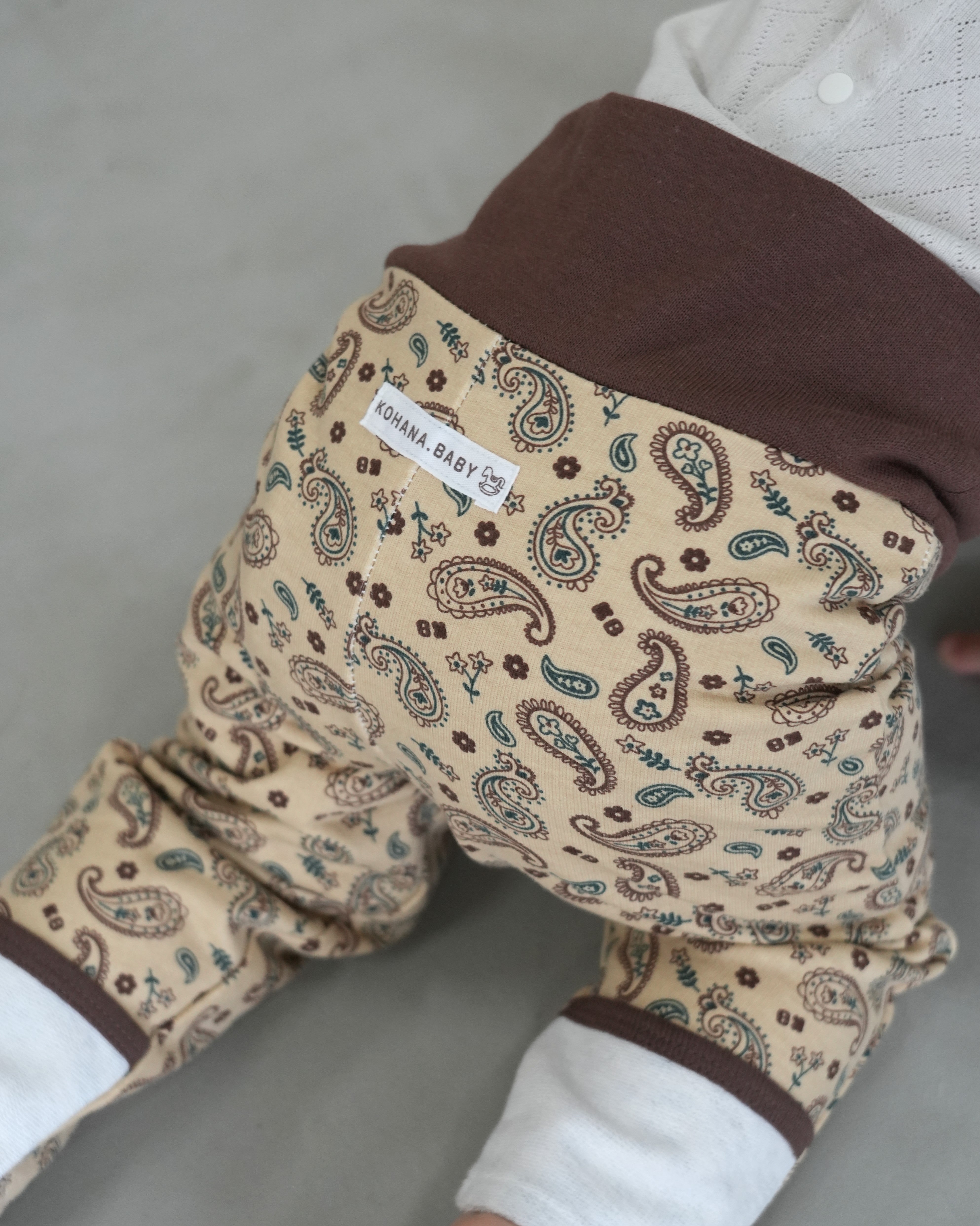Floral Paisley Belly Band Tights【110336】