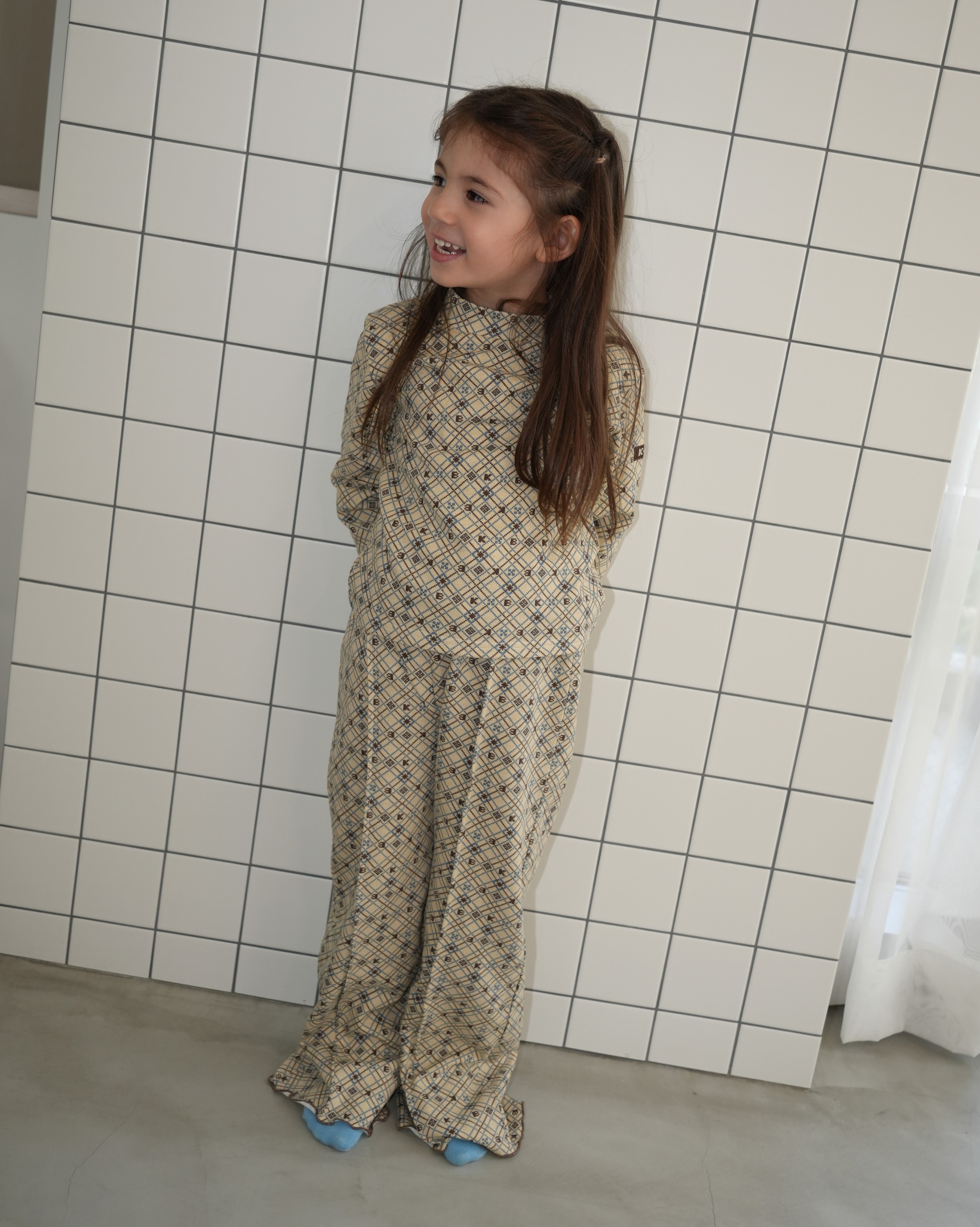 Pixel Art Mock Neck Top【110315】