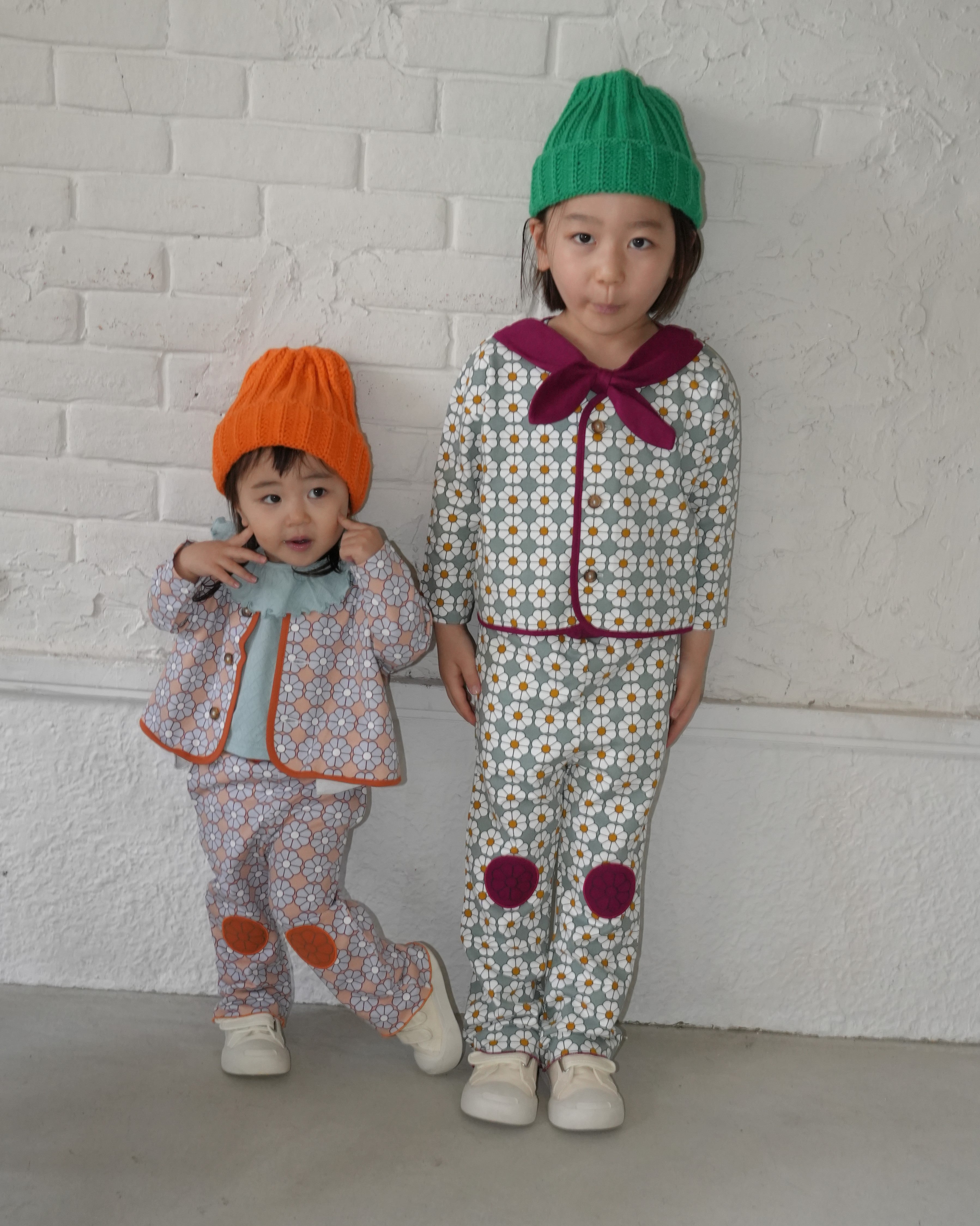 Retro Daisy Cardigan with Scarf【110119】（BROWN）