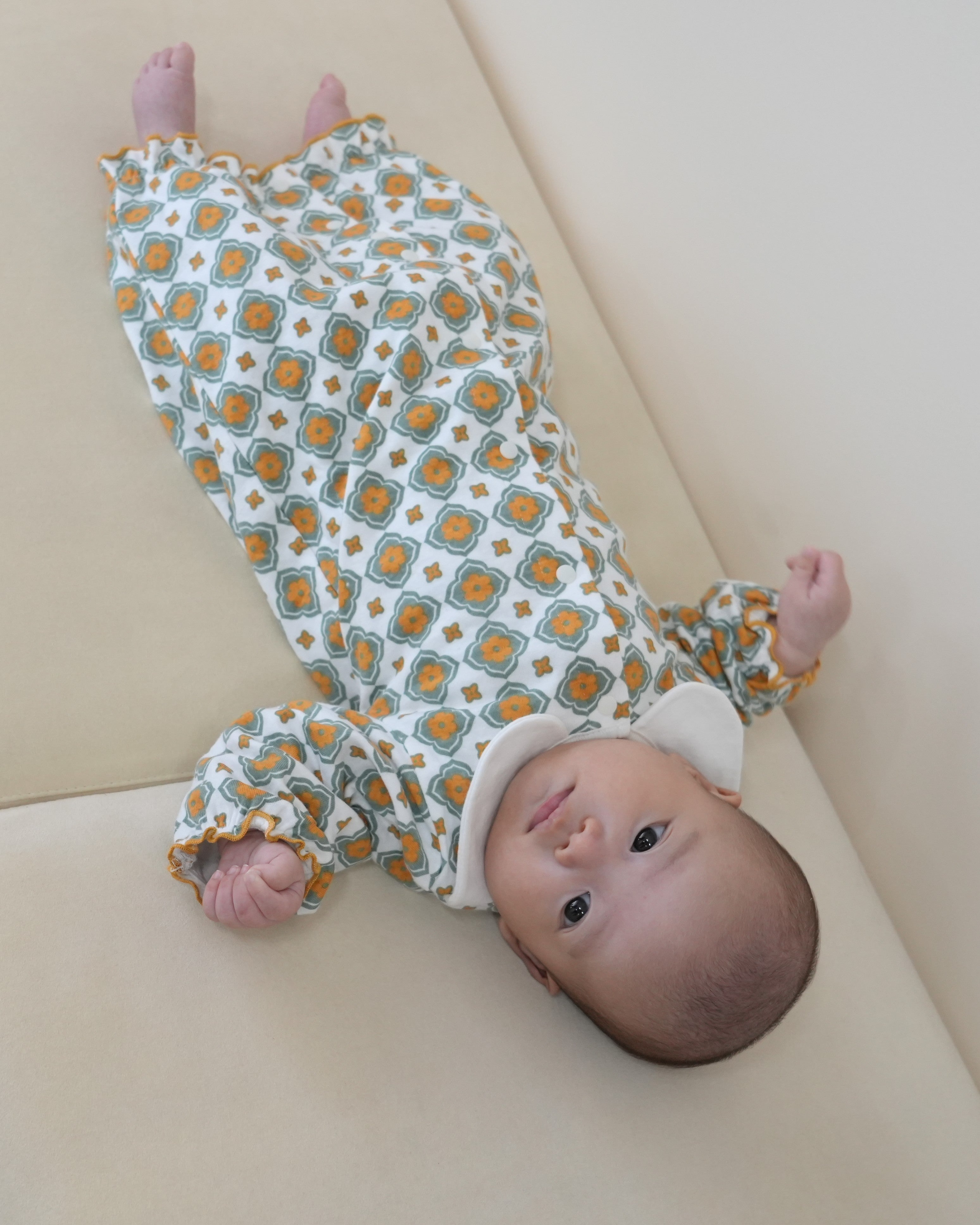Vintage Tile Pattern Two Way All【110110】 (orange)