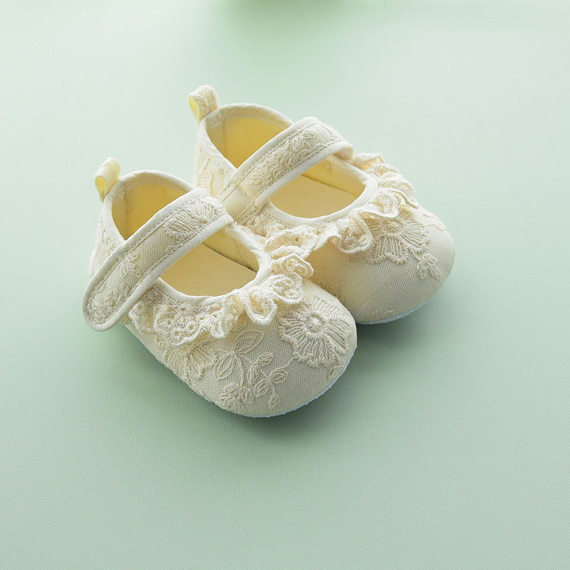 Embroidered lace flower shoes [S107]