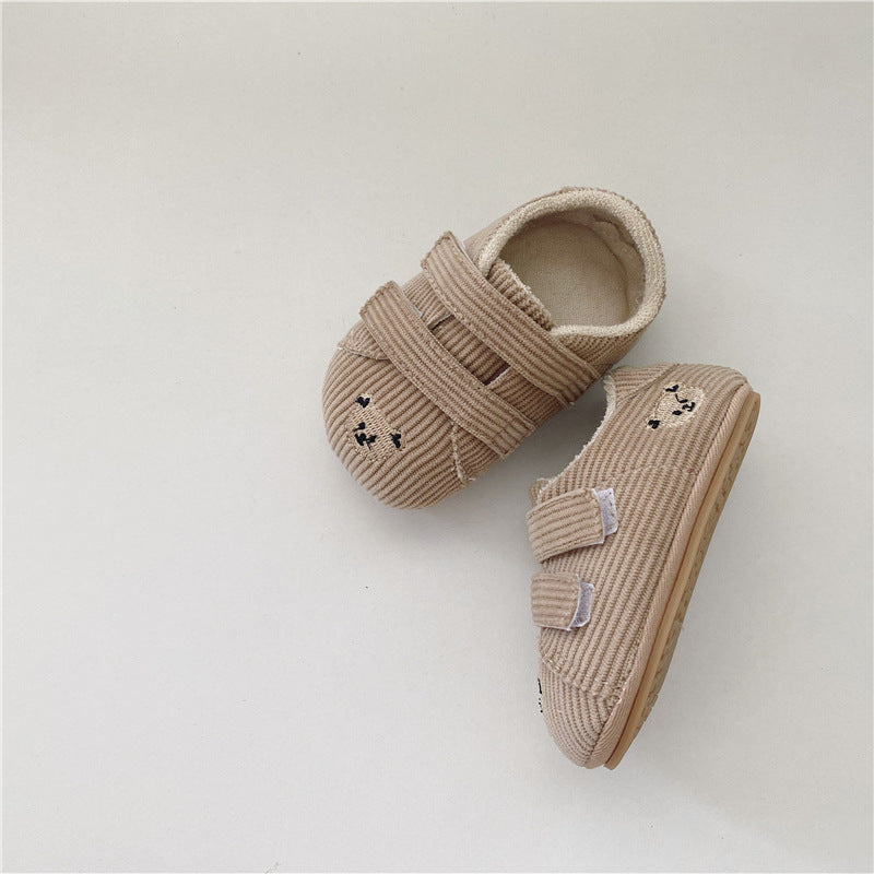 Bear corduroy shoes [S104]