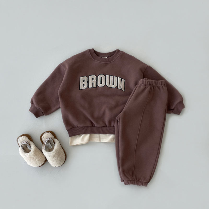Brown logo sweatshirt [N2983]