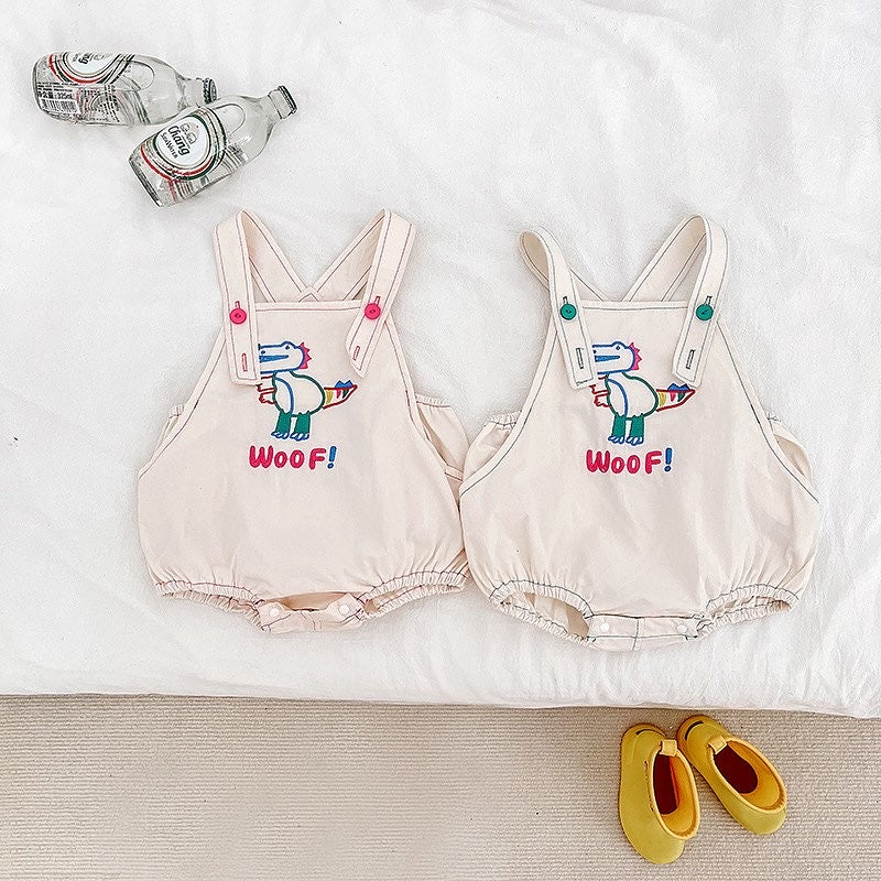 Colorful dinosaur overalls [N2613]