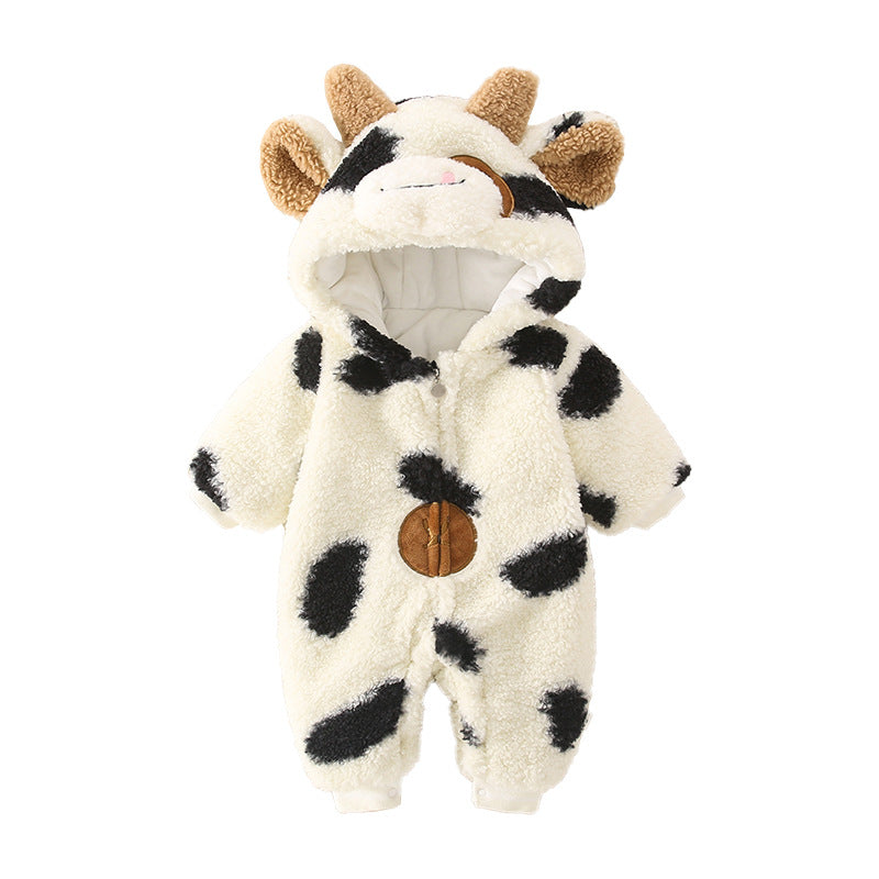 Fluffy cow jumper suit [N2972]