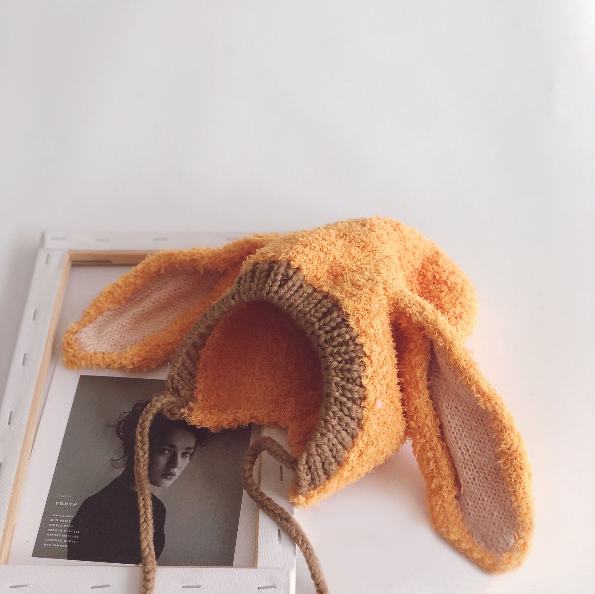 Rabbit ear knit bonnet [N2331]