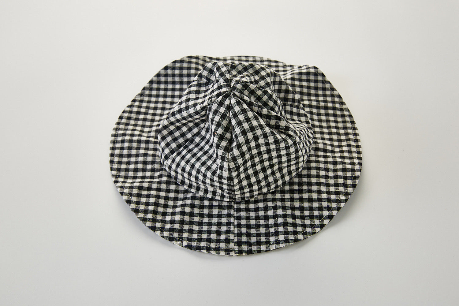 ギンガムチェックスカートロンパース(帽子)【N2566】