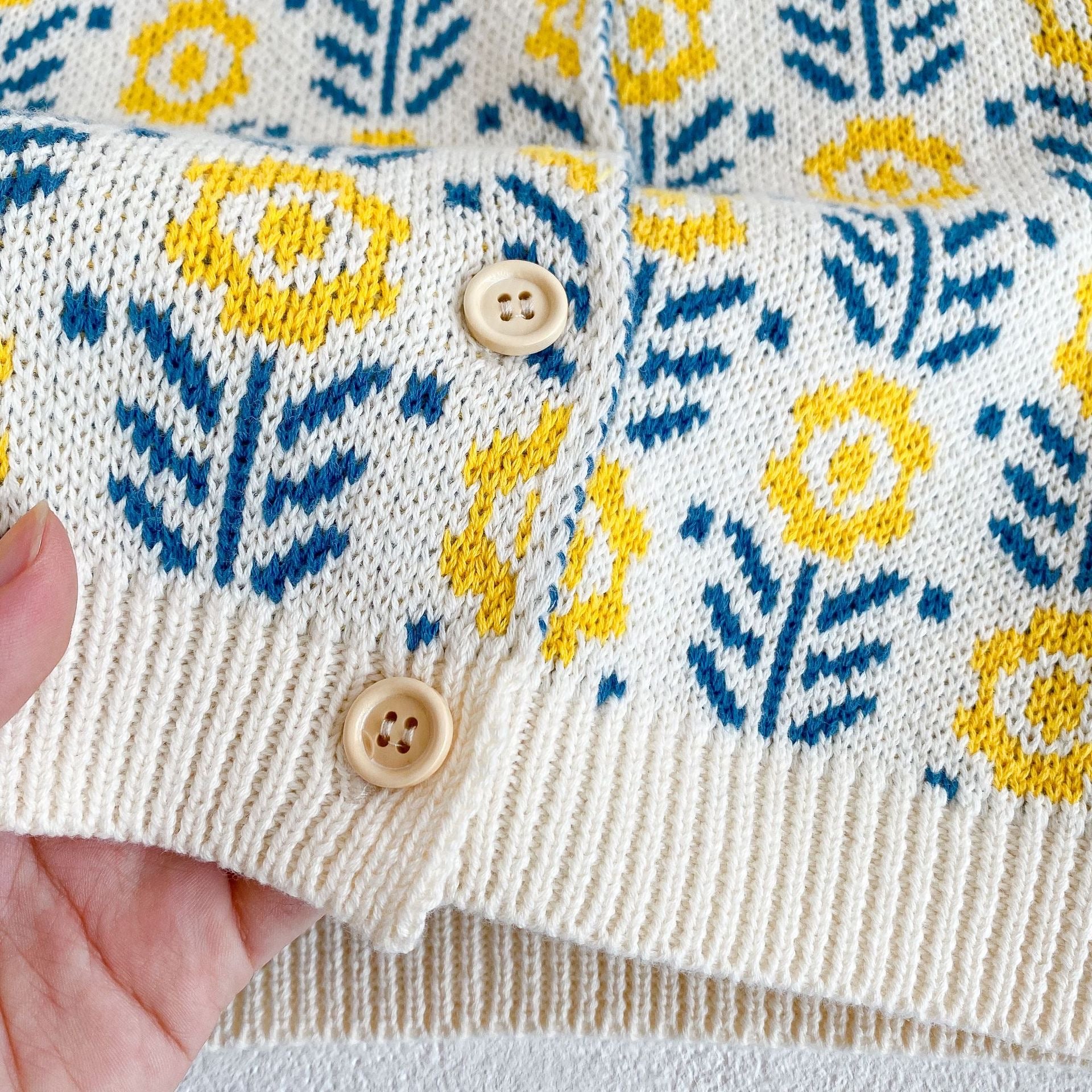 Dandelion knit cardigan/overalls [N2370]