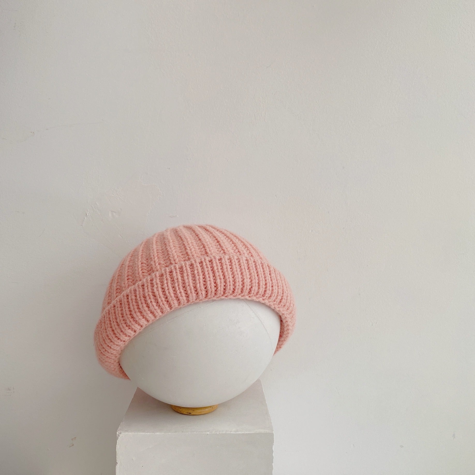 Pale color knit hat [N2074]