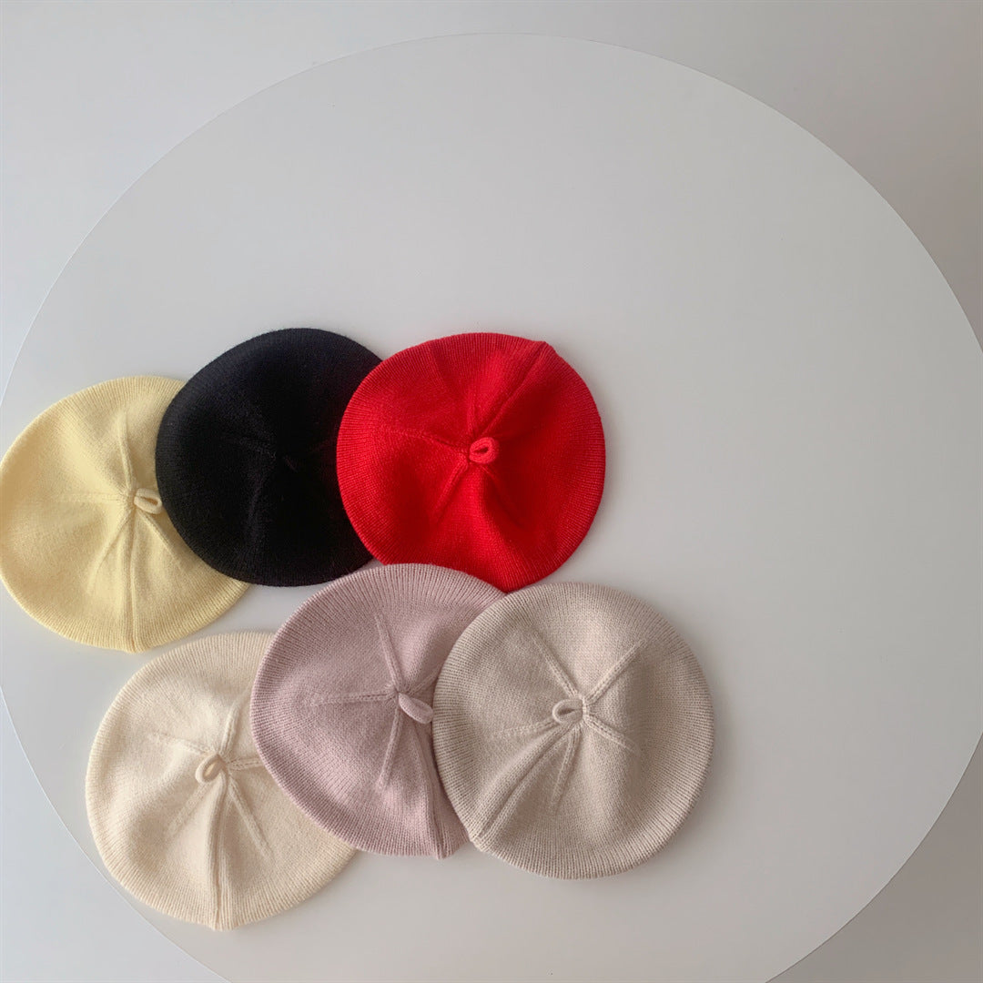 ニットベレー帽(9color)【A184】