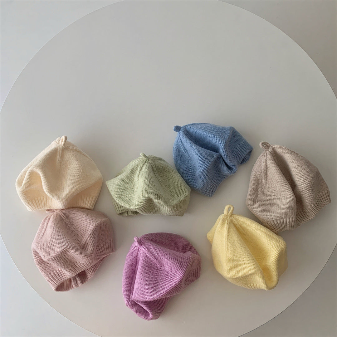 Knit beret (9color) [A184]