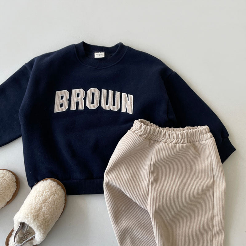 Brown logo sweatshirt [N2983]