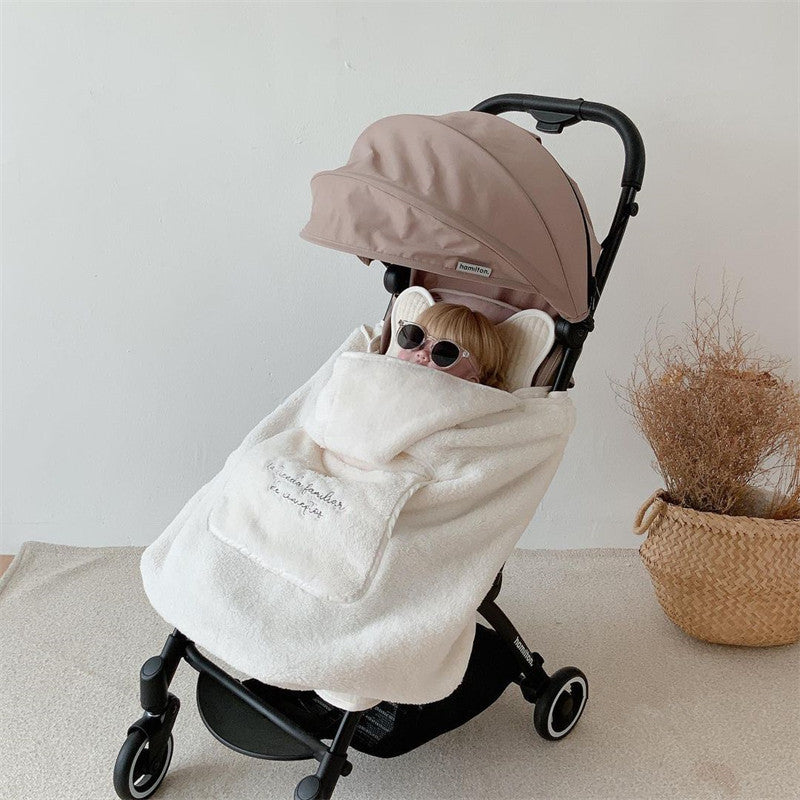 Fluffy animal stroller cape [G111]
