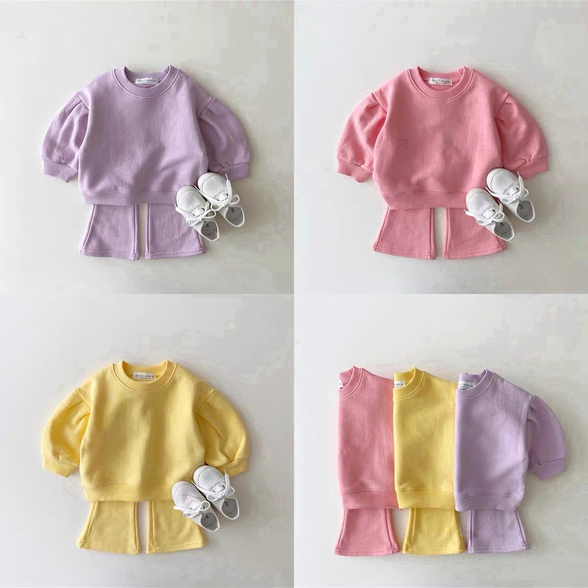 Pastel color sweat set N2411