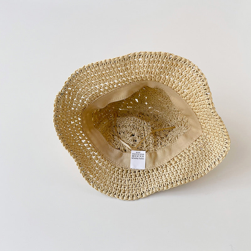 Straw flower bucket hat [A132]
